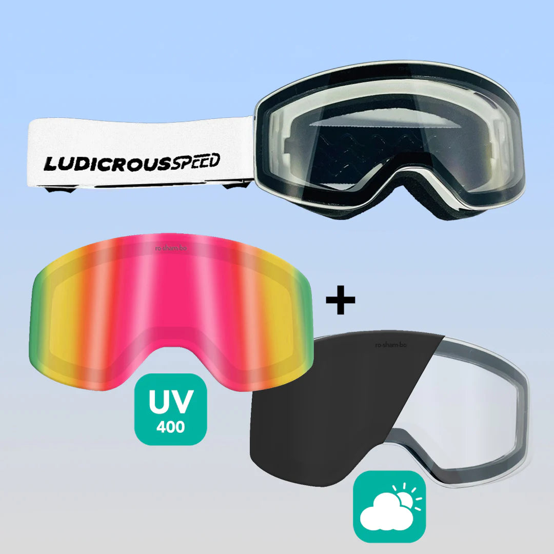 RoShamBo Youth Snow Goggles - Kids Anti-Fog UV Protection Ski Goggles for Boys & Girls - Perfect for Snowboarding, Skiing & Winter Sports
