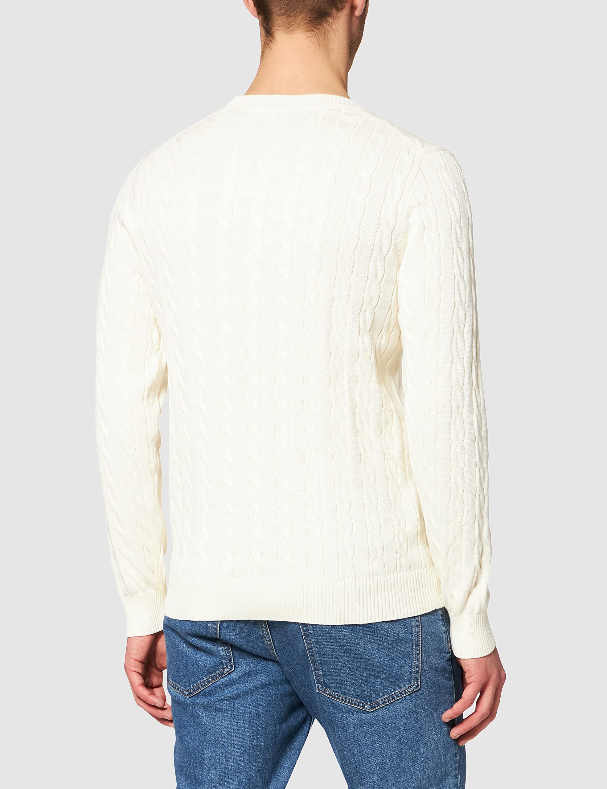 GANT Men's Cotton Cable Knit Sweater - Classic Crewneck Pullover for Casual Wear & Winter Outfits | Office, Date Night, Weekend Style