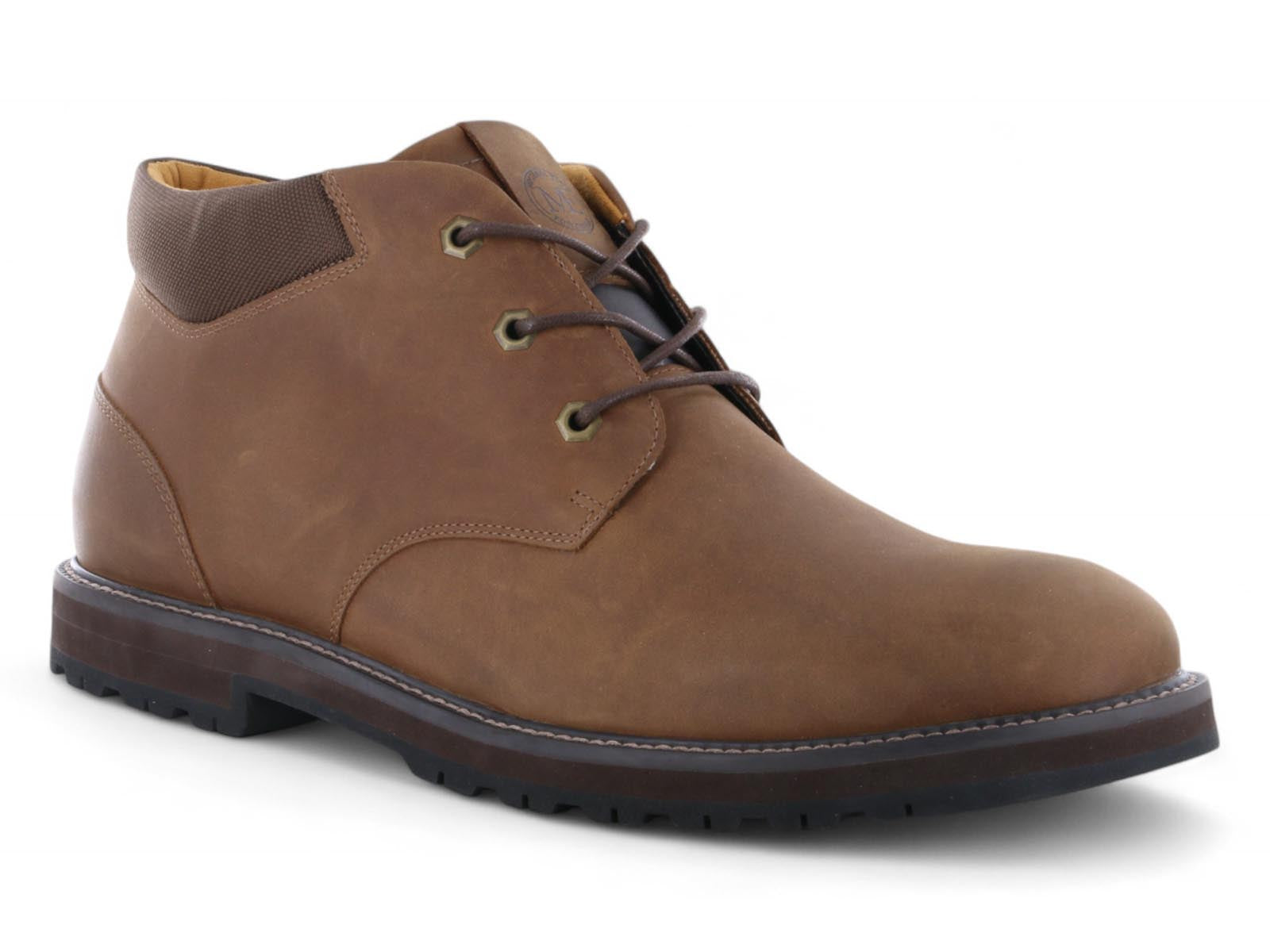 Michael Ellis Woodrow Men's Chukka Boots - Brown Leather Ankle Boots for Casual & Outdoor Wear