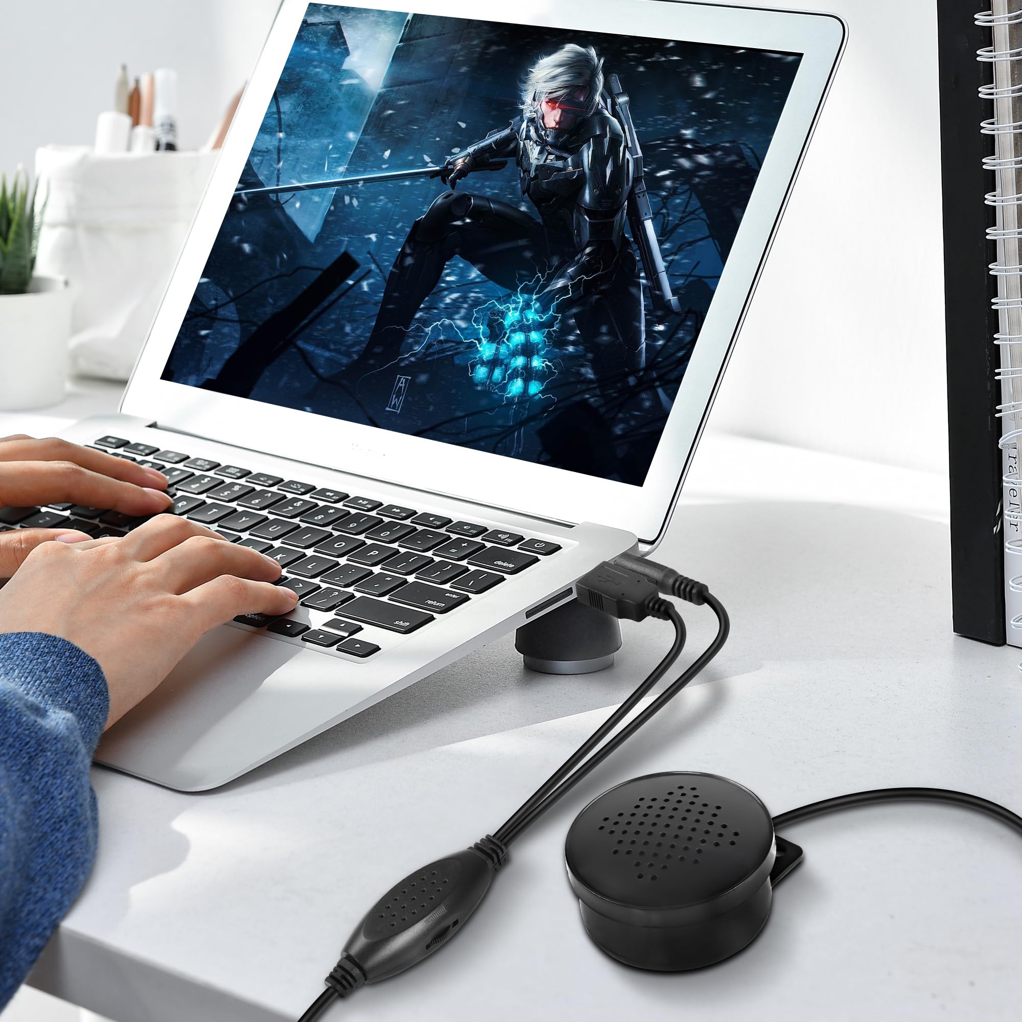 MEIRIYFA Computer Speakers for Desktop, PC, Laptop - USB Powered 3.5mm Stereo Speakers with Volume Control | Portable Mini Speakers for Home Office, Gaming, Music & Video Conferencing