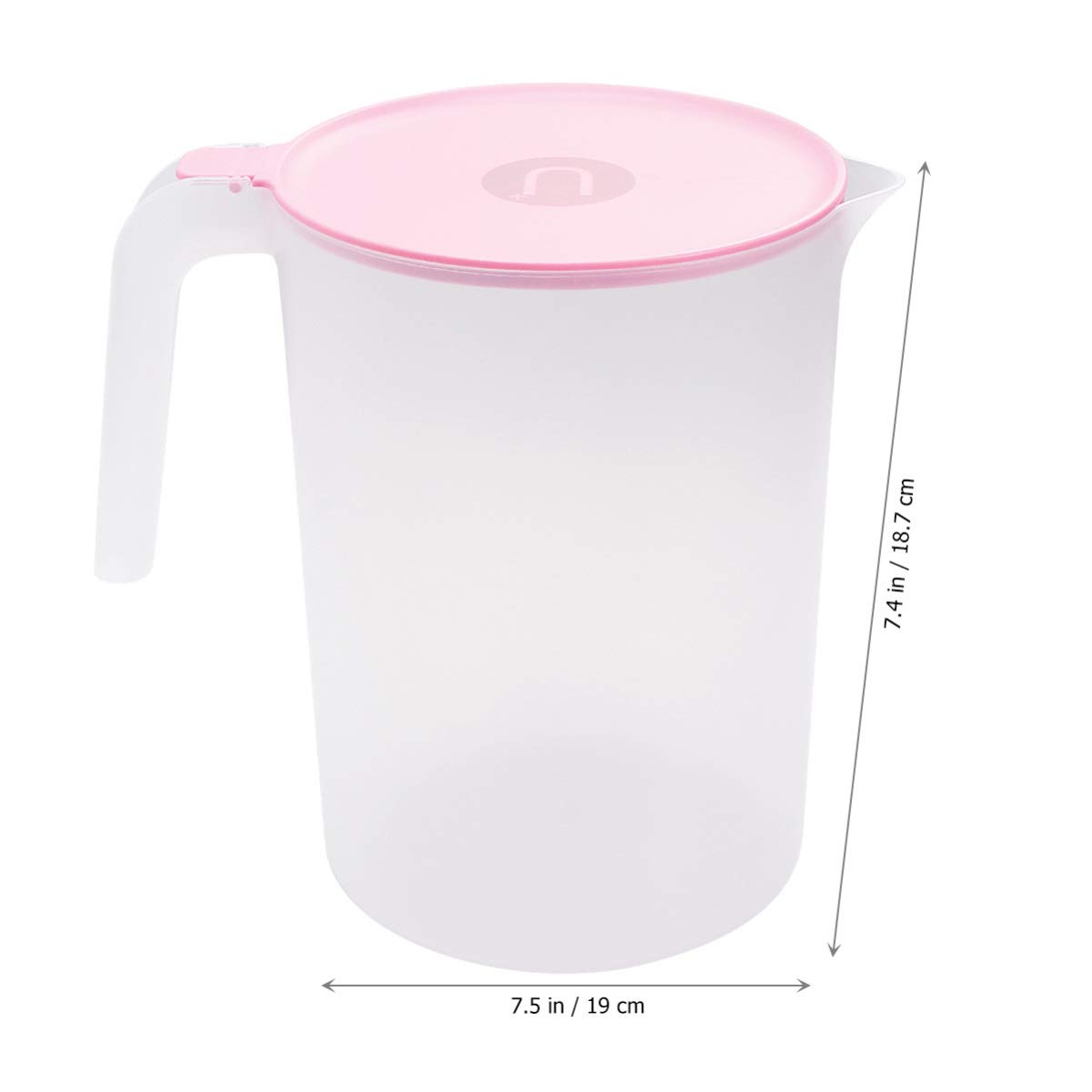 Hemoton 1pc Glass Pitcher with Lid - 64oz Black Cold Water Pitcher for Coffee, Juice & Beverages | BPA-Free Drink Dispenser for Refrigerator, Parties & Home Use