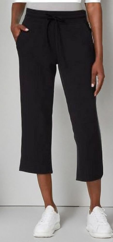 32° Women's Cool Capri Leggings (Black, L) - Yoga & Lounge Wear