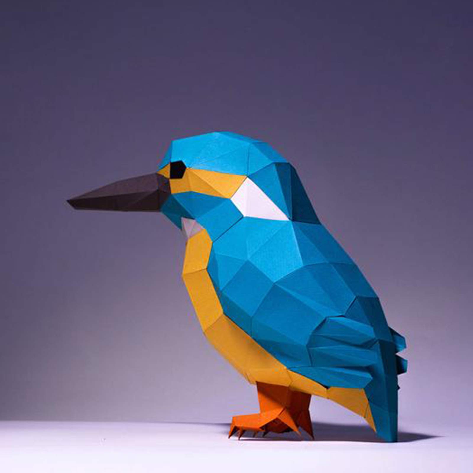 Creative DIY Kingfisher 3D Paper Model Kit - Pre-Cut Origami Puzzle for Home Decoration & Kids Craft Activity | Perfect for Educational STEM Projects, Birthday Gifts & Wall Art