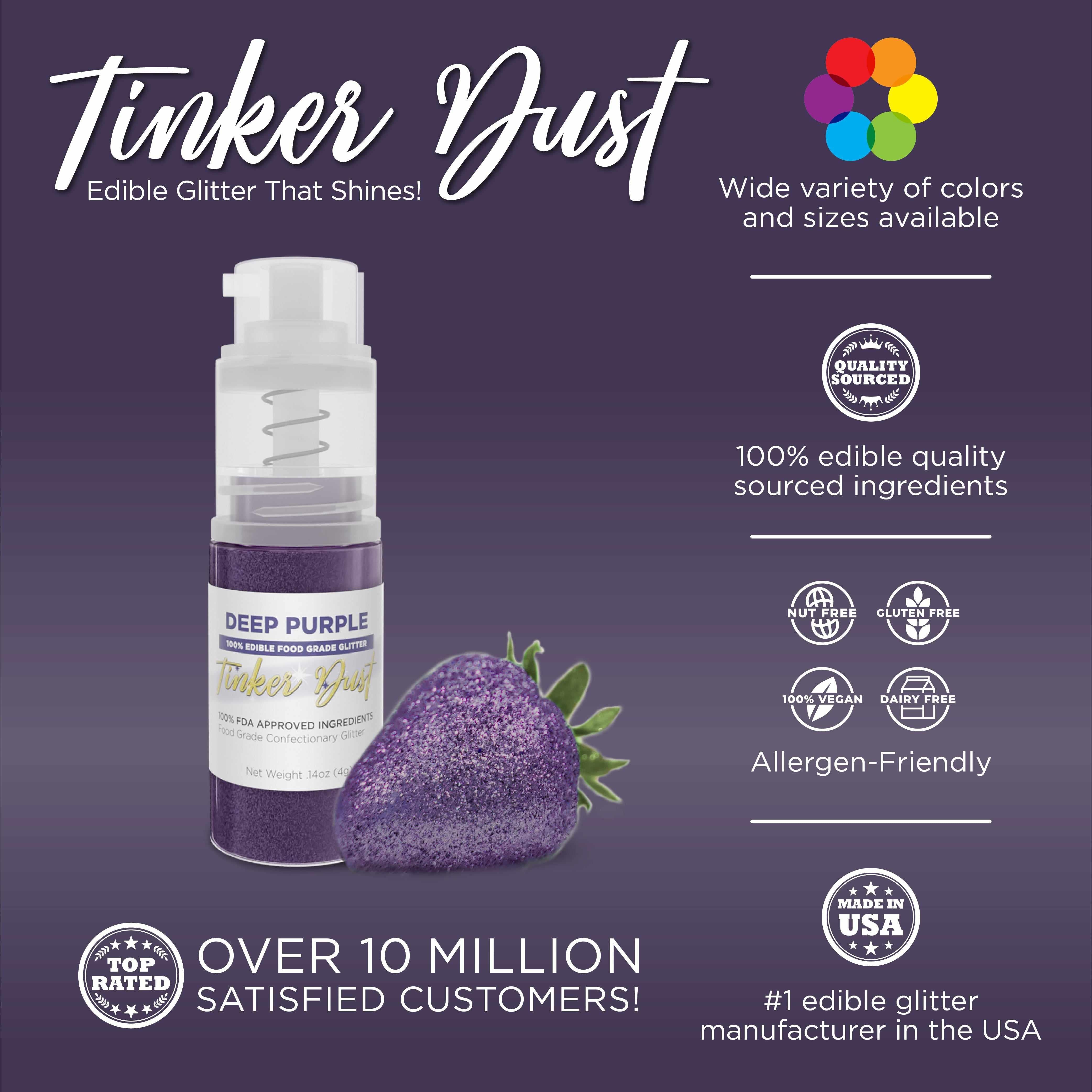 Deep Purple Tinker Dust® Glitter | 4g Spray Pump for Crafts, DIY & Cosmetics | Wholesale Bulk Glitter for Nails, Body Art & Party Decorations