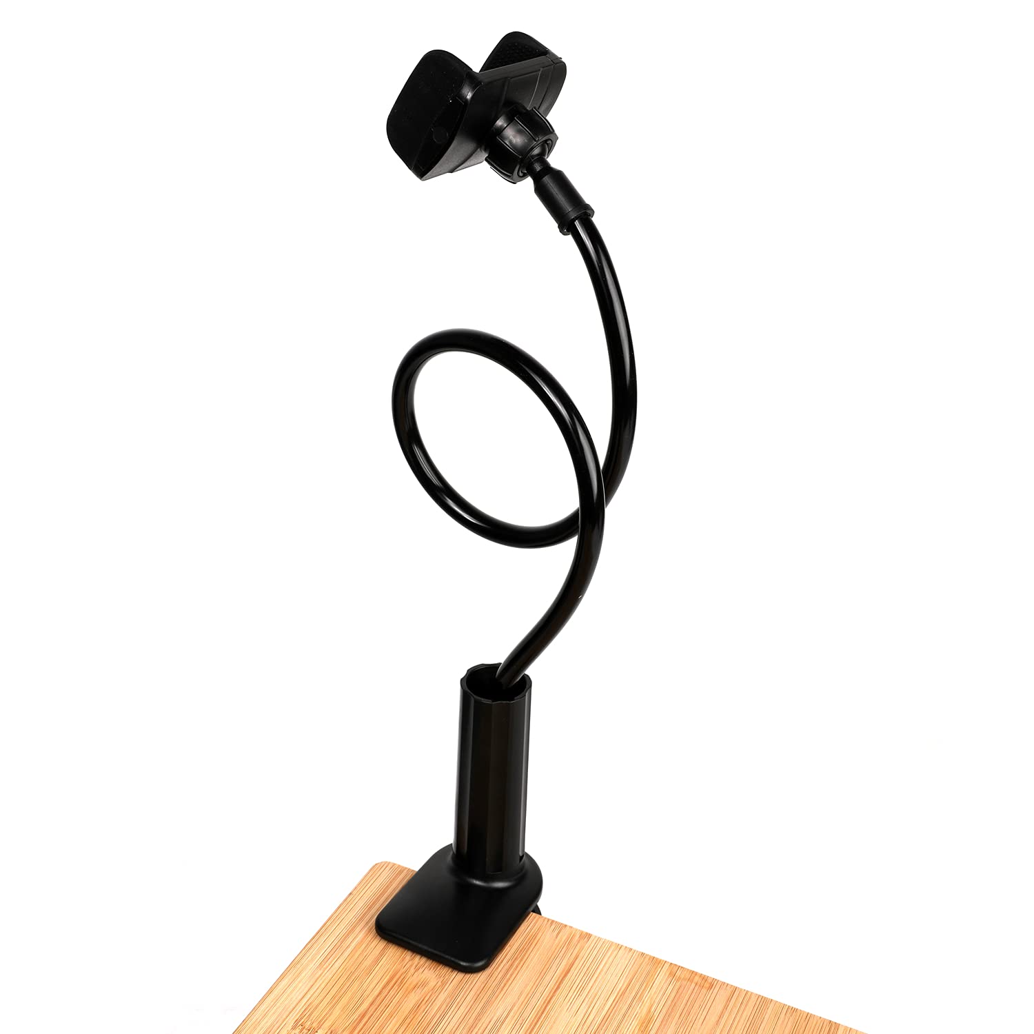 360° Rotating Gooseneck Phone Holder for Bed & Table - Flexible Lazy Bracket Stand with Secure Clip for All Smartphones | Perfect for Watching Videos, Reading & Hands-Free Calling