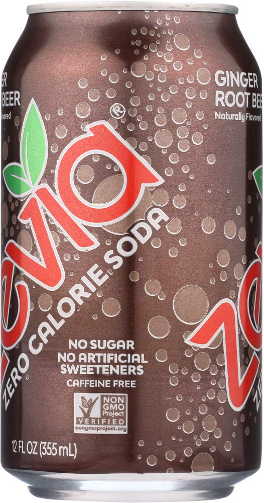 Zevia Natural Root Beer Diet Soda - 16 Pack (6x12 Oz Cans) | Zero Sugar, Zero Calories, Gluten-Free | Perfect for Parties, BBQs & Healthy Lifestyle