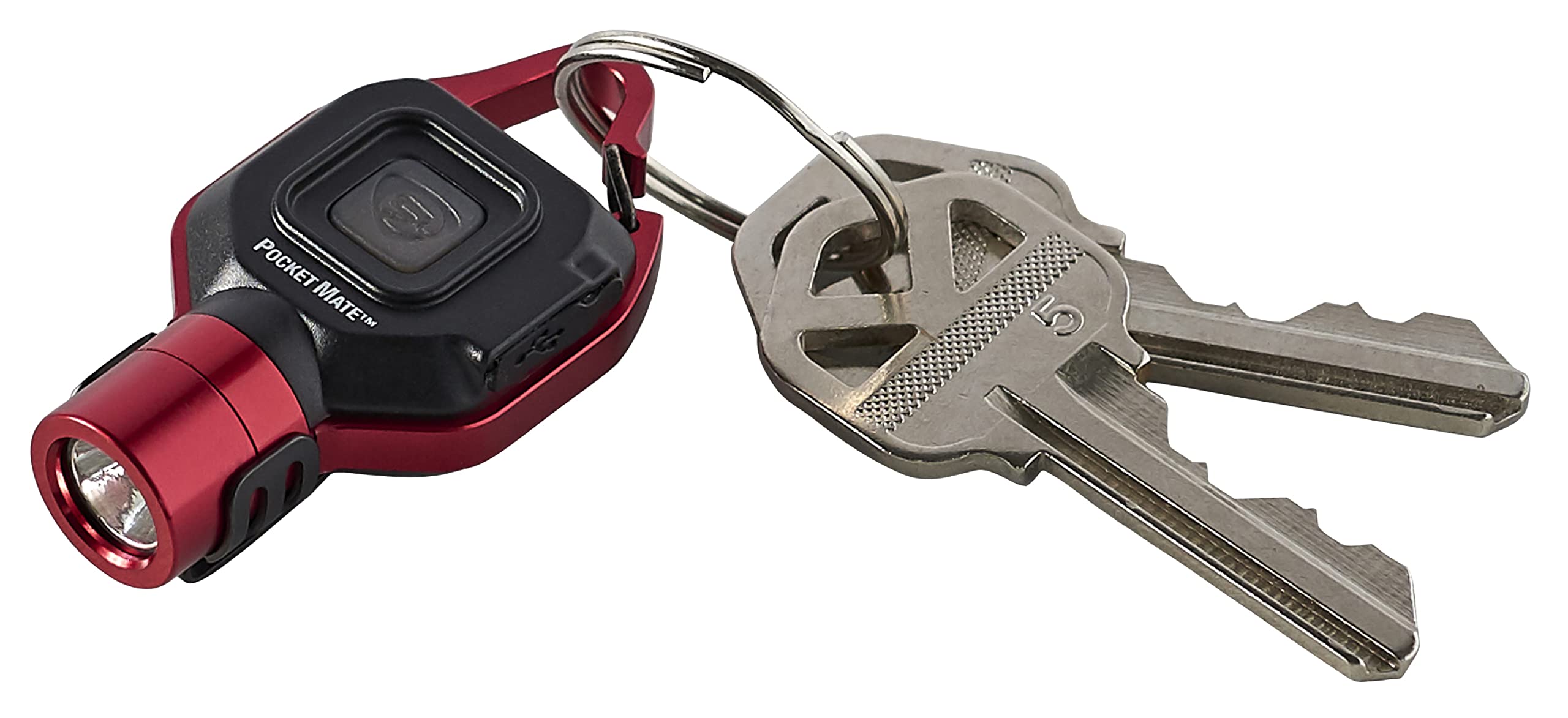 Portable Pocket Mate with USB Charging Cable - Compact Storage Box - Vibrant Red - Perfect for Travel, Office, and On-the-Go Charging