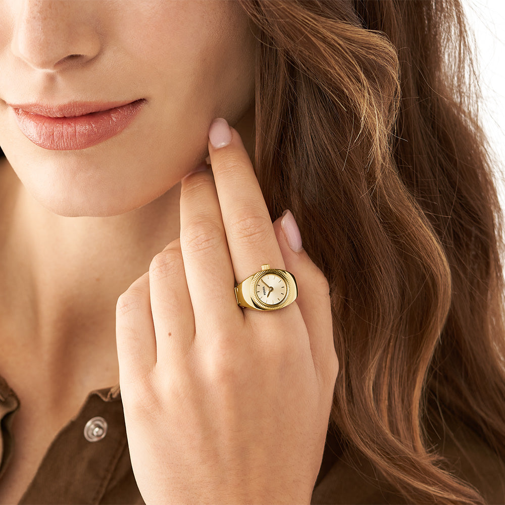 Fossil ES5246 Stainless Steel Watch Ring - Elegant & Durable Jewelry for Women & Men | Perfect for Gifts, Weddings, and Everyday Wear