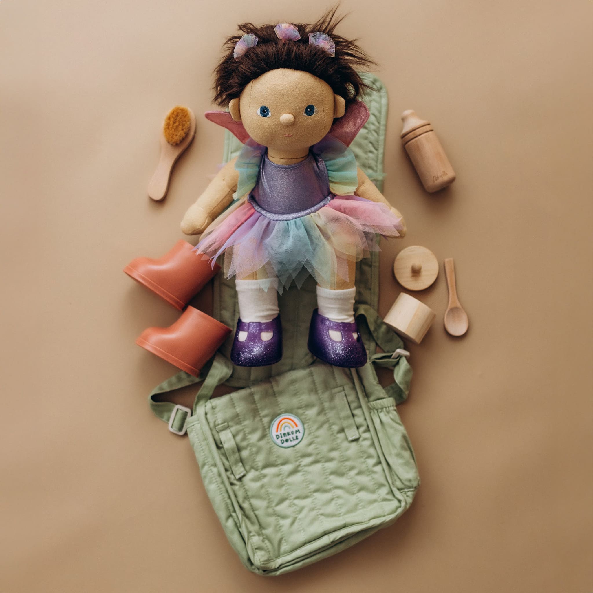 Carrie Convertible Changing Set in Sage - Portable Baby Changing Station for Nursery, Travel & On-the-Go Diaper Changes