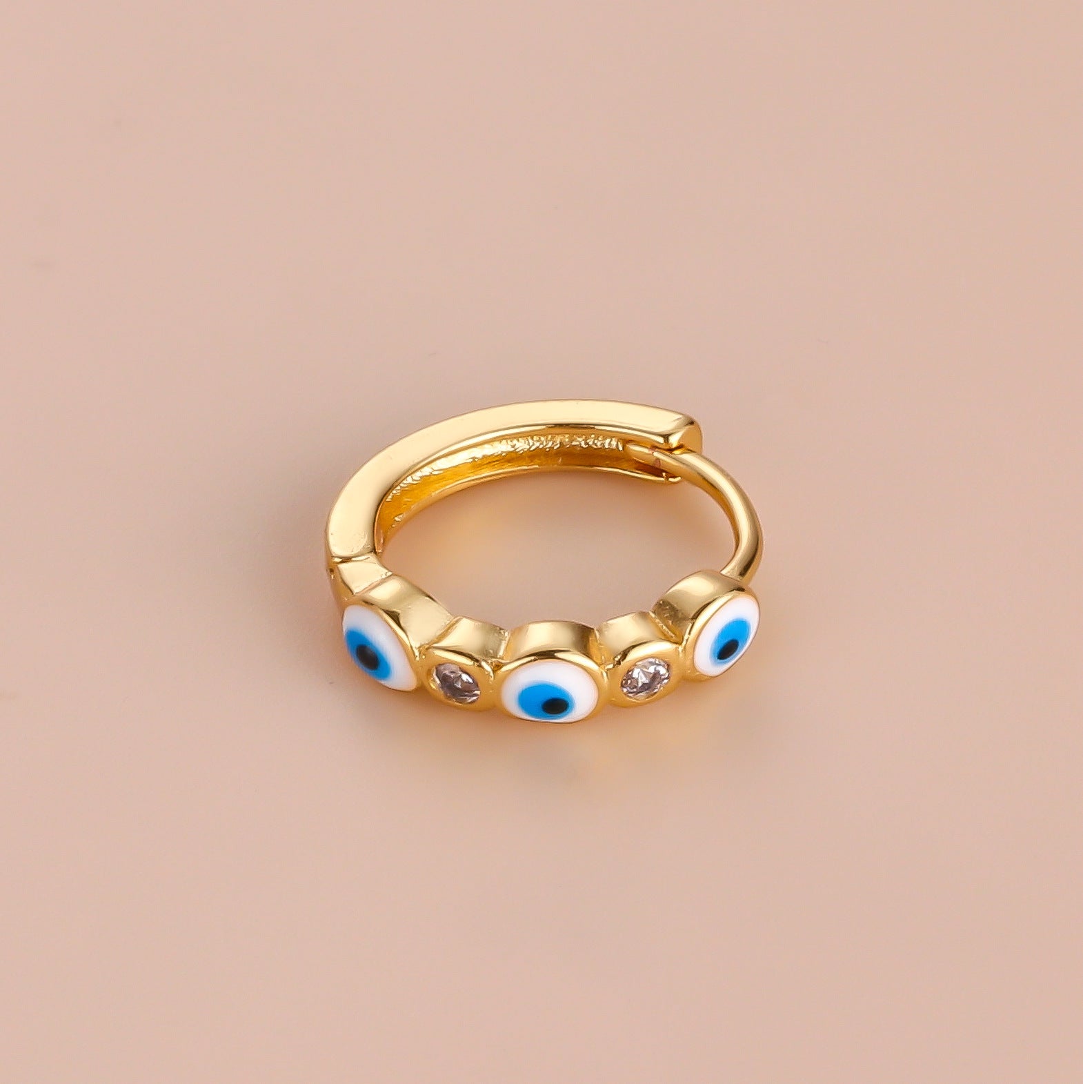 18K Gold Cartilage Enamel Hoop Bohemian Huggie Earrings for Women - Dainty Boho Ear Cuff Jewelry Gift for Her | Perfect for Parties, Weddings & Everyday Wear | HSPJ752