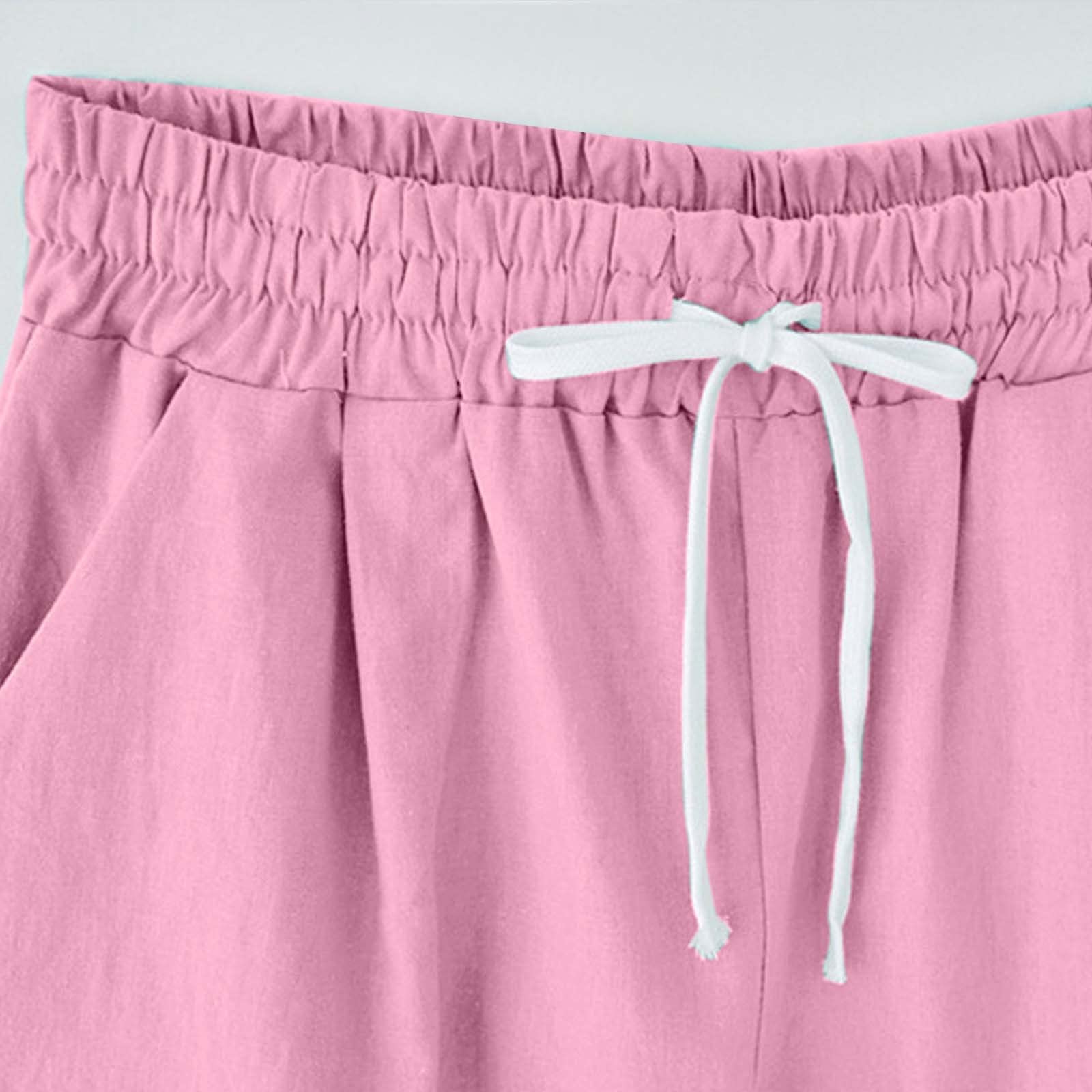 Plus Size Bermuda Shorts for Women - Summer 2024 Cotton Yoga Shorts with Pockets - Casual & Athletic Wear