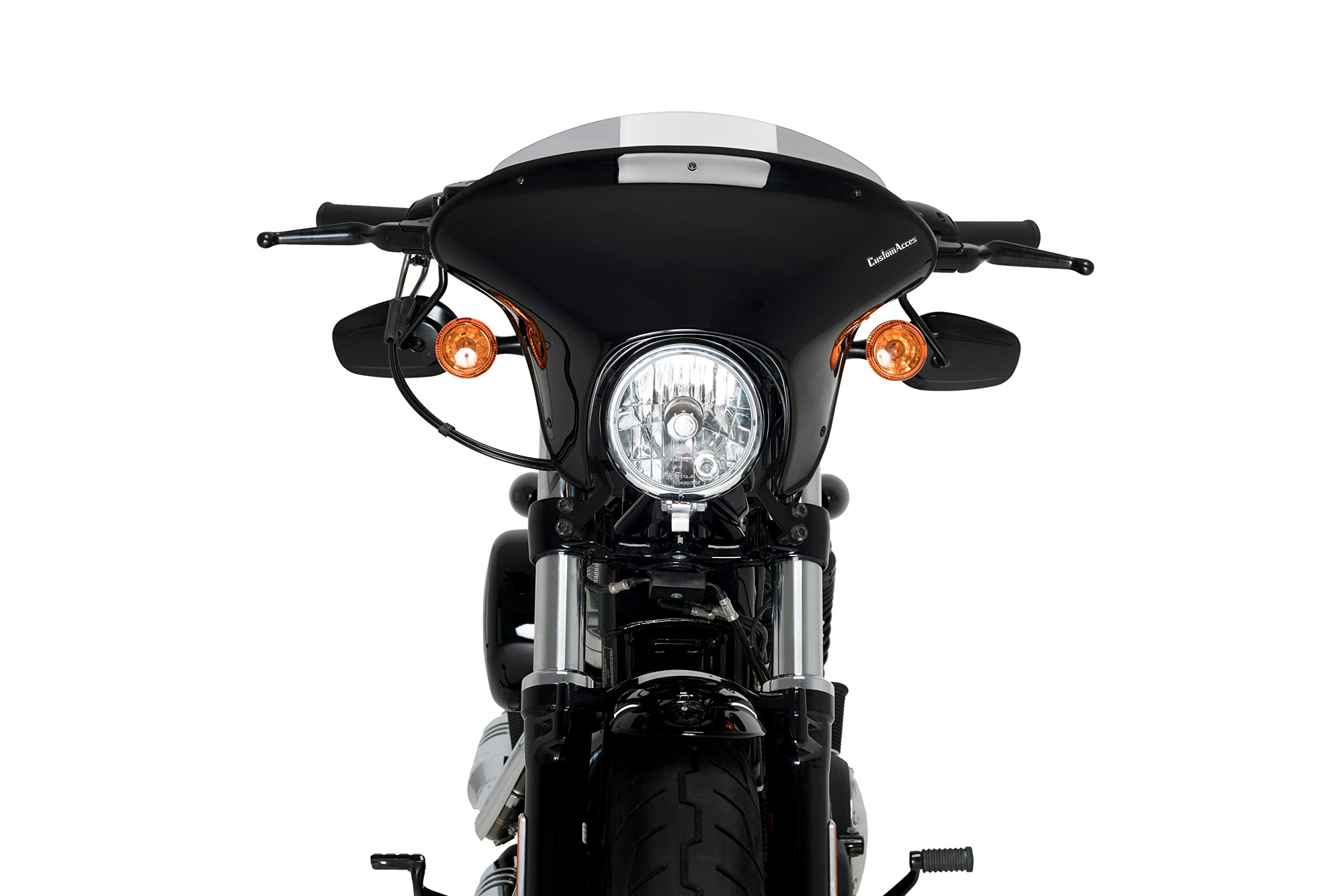 Harley Davidson Sportster Iron XL1200N (2018-2020) Batwing SML Short Windshield - Smoke Tinted for Motorcycle Wind Protection & Style Enhancement | Perfect for Cruising & Long-Distance Riding