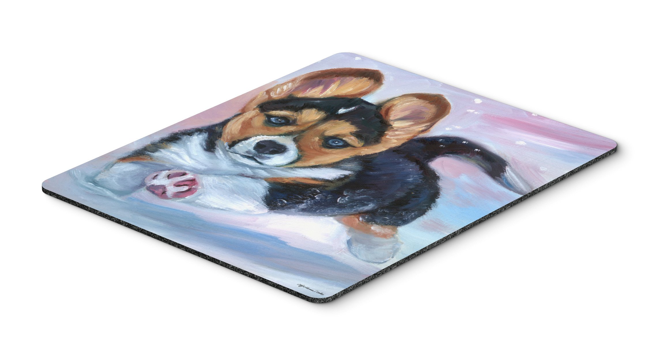 Caroline's Treasures 7371MP Washable Large Corgi Mouse Pad - Non-Slip Desk Mat for Home Office, Gaming & Computer Work - Cute Puppy Chase Design for Laptop & PC Users - Perfect Gift for Pet Lovers & Gamers
