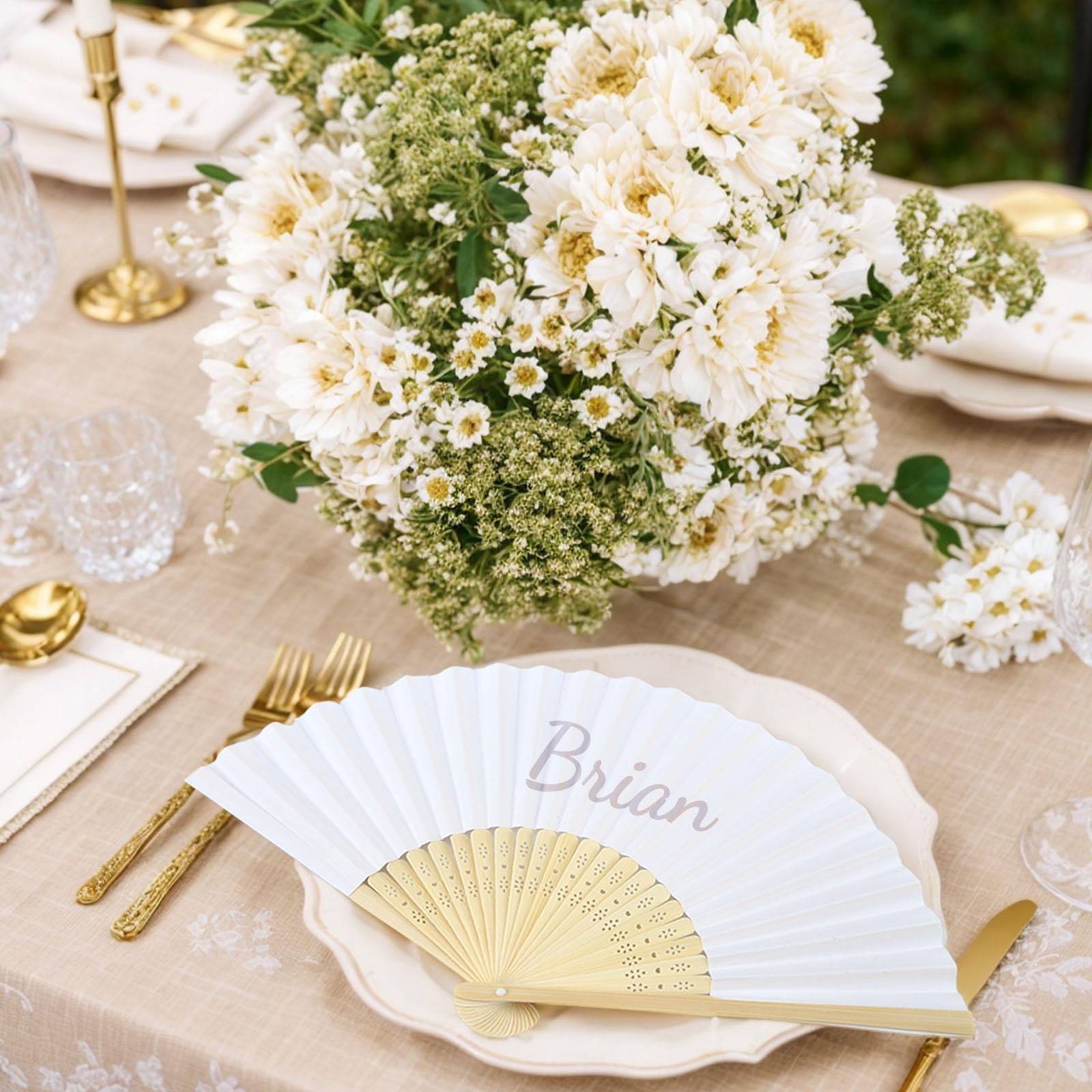 JOHOUSE 12 Pack Decorative Hand Fans - Foldable Chinese & Japanese Style Paper Fans for Wedding, Party, Dance, DIY Crafts | Perfect for Home Decor, Cultural Events, and Summer Cooling