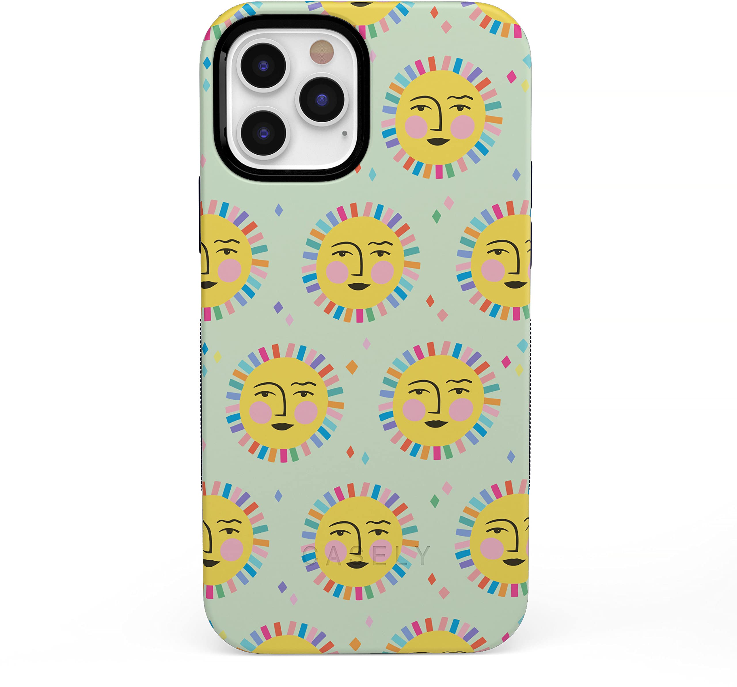 Casely iPhone 11 Pro Max Case with Sun Pattern - Shockproof Protective Cover for iPhone 11 Pro Max | Sunny Days Design | Perfect for Outdoor Activities, Beach Trips & Summer Adventures