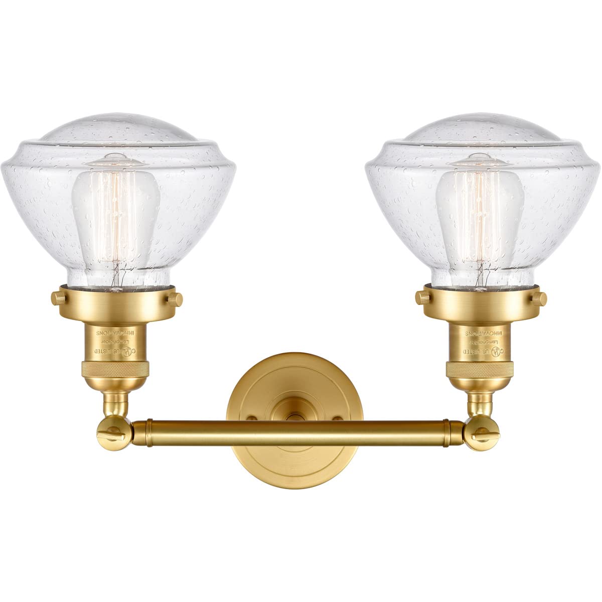 208-SG-G324 Olean 2 Light Bathroom Vanity Light Fixture - Perfect for Bathroom Mirror Lighting and Makeup Area Illumination