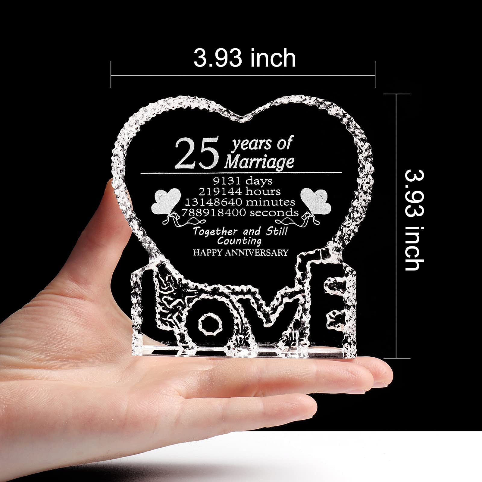 25th Anniversary Crystal Gifts for Couples - Wedding & Home Decor