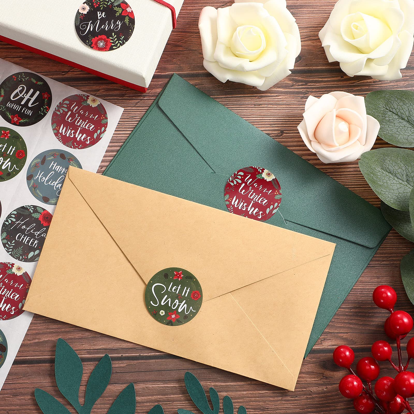 600 Pcs Christmas Envelopes Stickers - 2