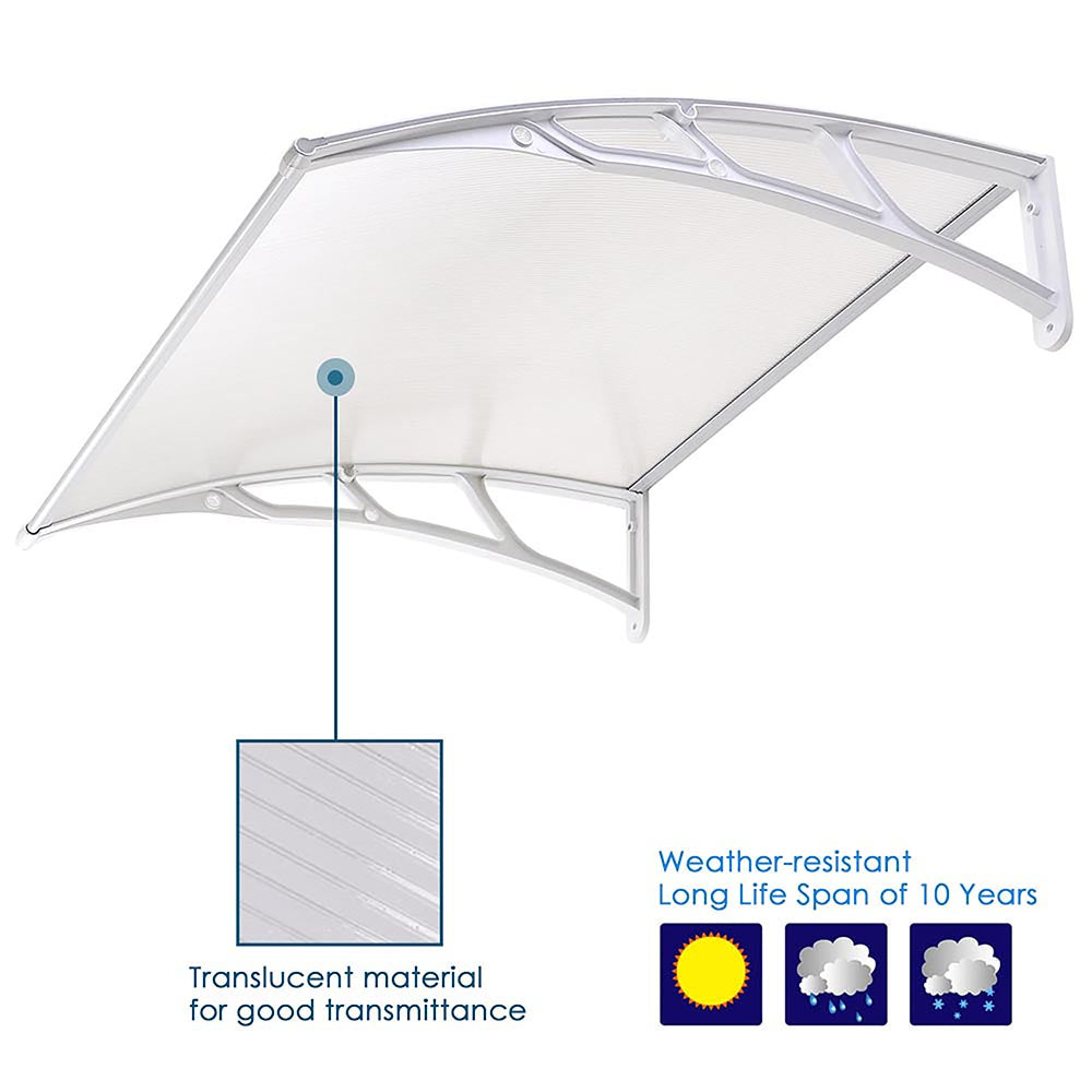 10ft Waterproof Polyester Awning Canopy for Window & Door - UV Protection, Outdoor Shade Solution for Patio, Deck, and Storefront