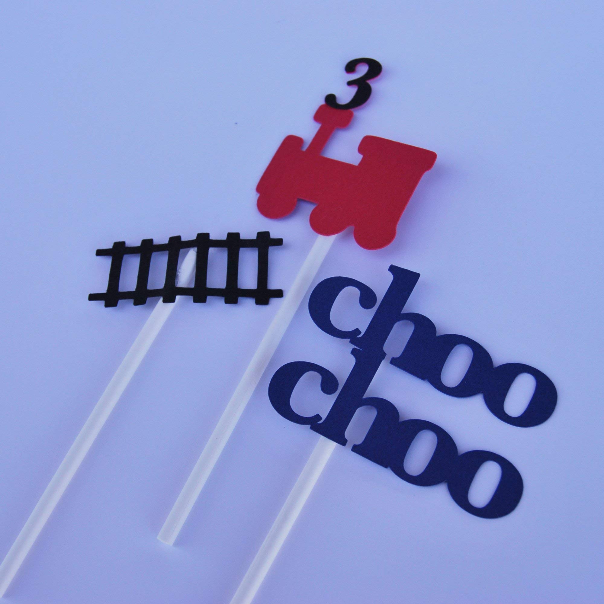 Train Themed Cupcake Toppers for Birthday Parties & Baby Showers - Perfect for Kids' Train Birthday Cakes & Railroad Themed Events