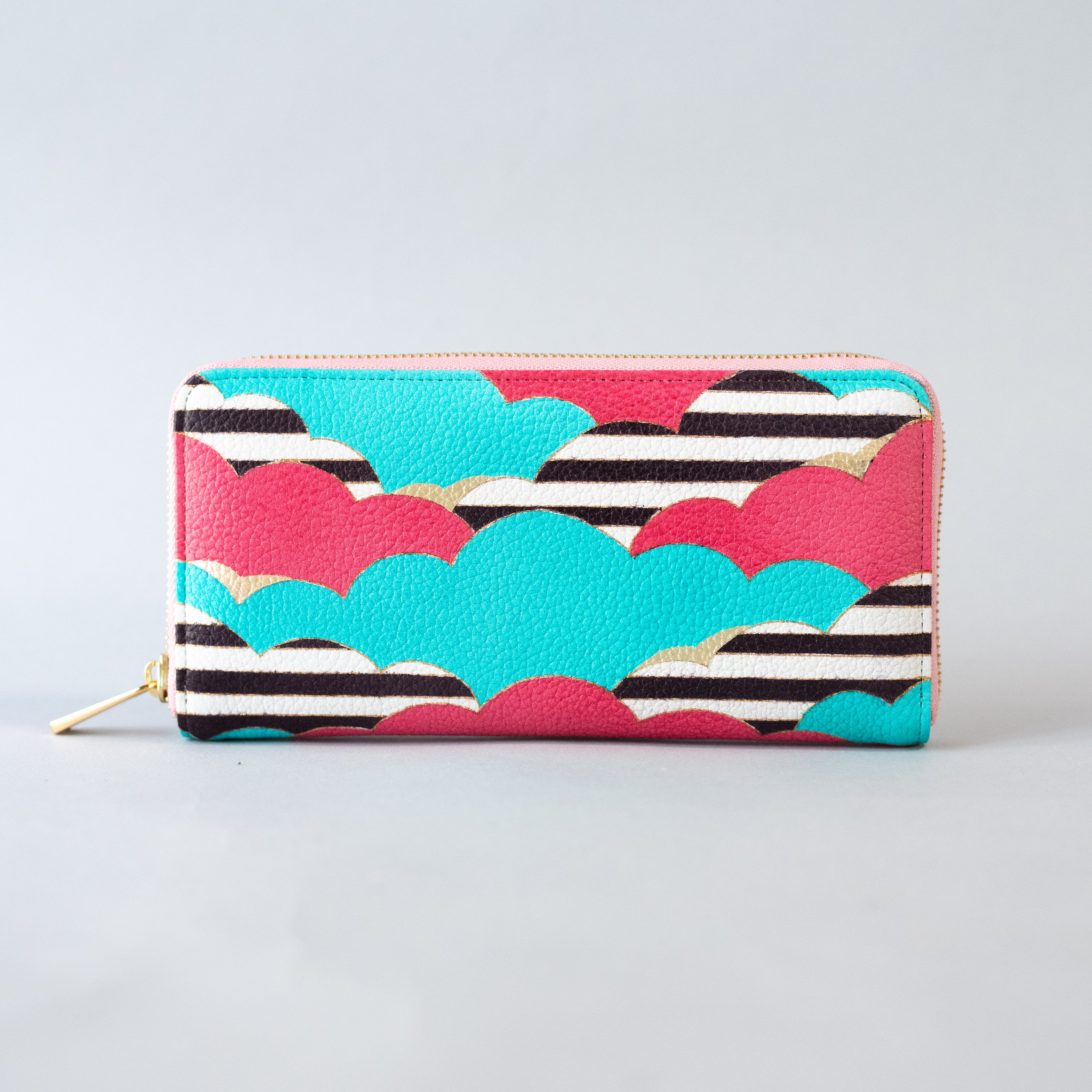Kyo Yuzen Leather Long Wallet - Handmade Japanese Traditional Design RFID Blocking Bifold Wallet for Men & Women | Perfect for Travel, Business, and Everyday Use