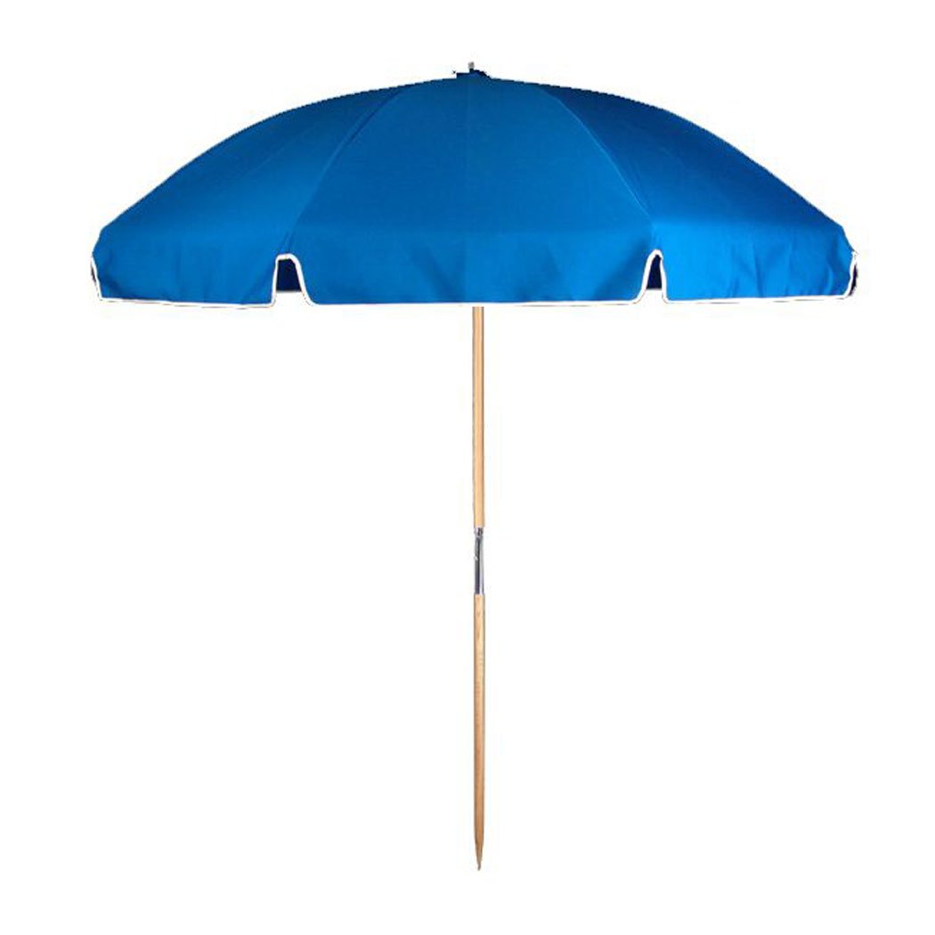 6.5 ft Heavy Duty Steel Commercial Beach Umbrella with Ash Wood Pole & Carry Bag - Perfect for Outdoor, Pool, and Beach Use