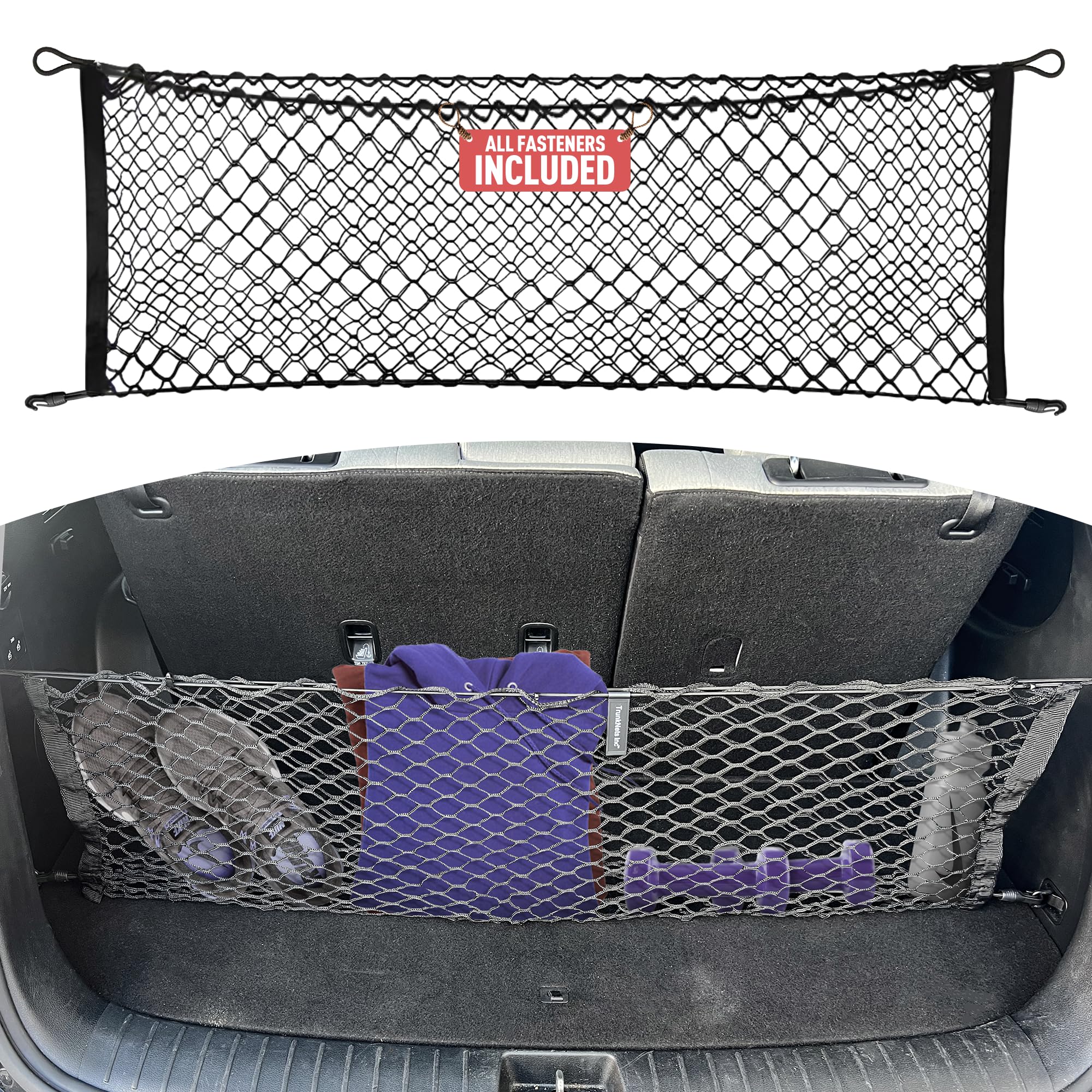 Premium Elastic Trunk Cargo Net for Hyundai Palisade 2020-2025 - Envelope Style SUV Luggage Organizer - Heavy Duty Mesh Storage Net for Travel & Road Trips