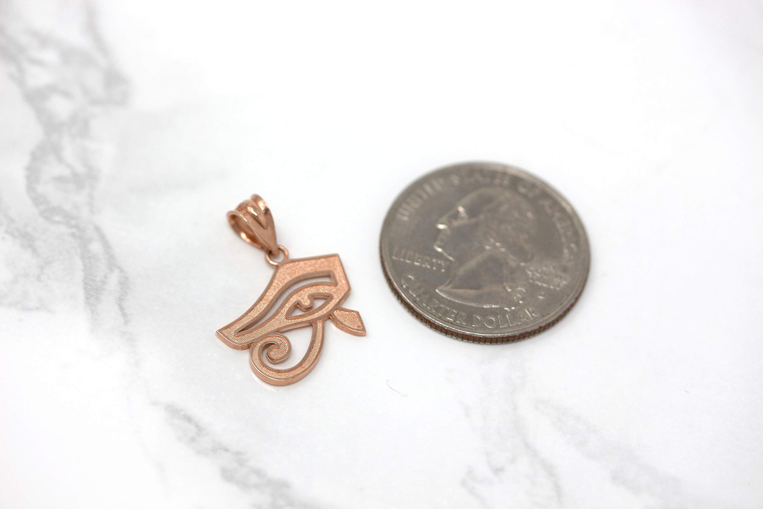 10K Gold Egyptian Eye of Horus Charm Pendant Necklace - Ancient Protection Amulet for Women & Men, Perfect for Spiritual Jewelry, Gifts, and Everyday Wear