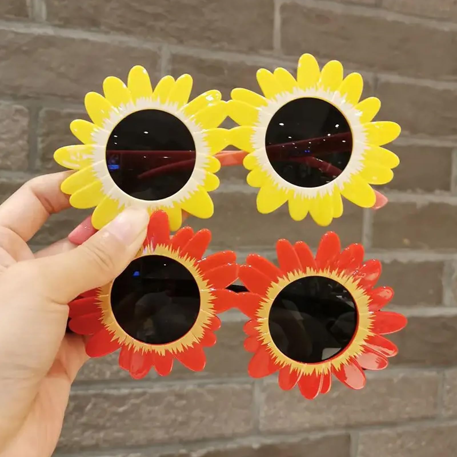 Sunflower Sunglasses for Women & Men - Fun Daisy Flower Glasses for Summer Parties, Festivals, and Costume Events - UV Protection Trendy Accessory