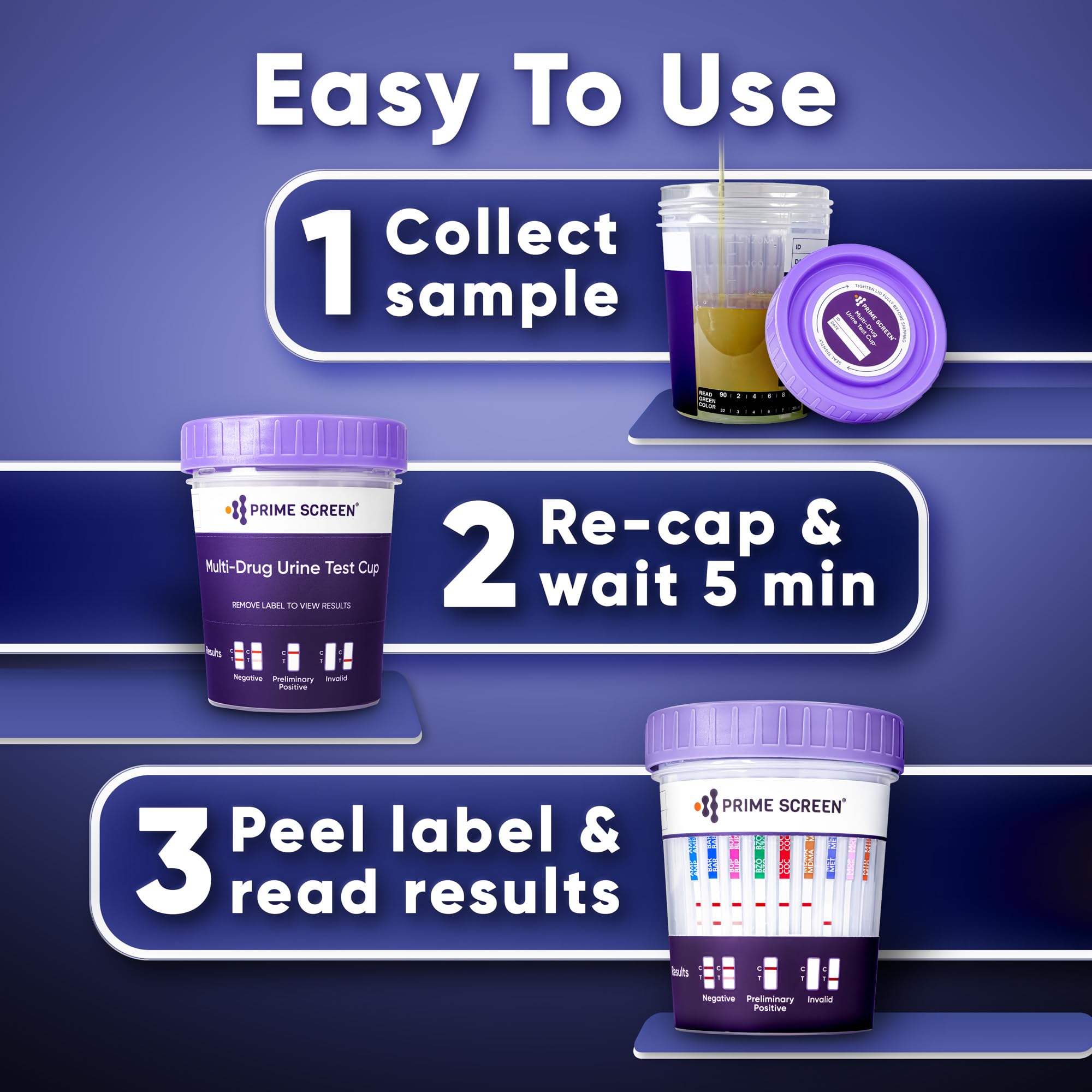12 Panel Drug Test Cup - AMP, BAR, BUP, BZO, COC, mAMP, MDMA, MOP, MTD, OXY, PCP, THC - 100 Pack (CDOA-6125) | Fast & Accurate Urine Drug Testing for Workplace, Healthcare & Home Use