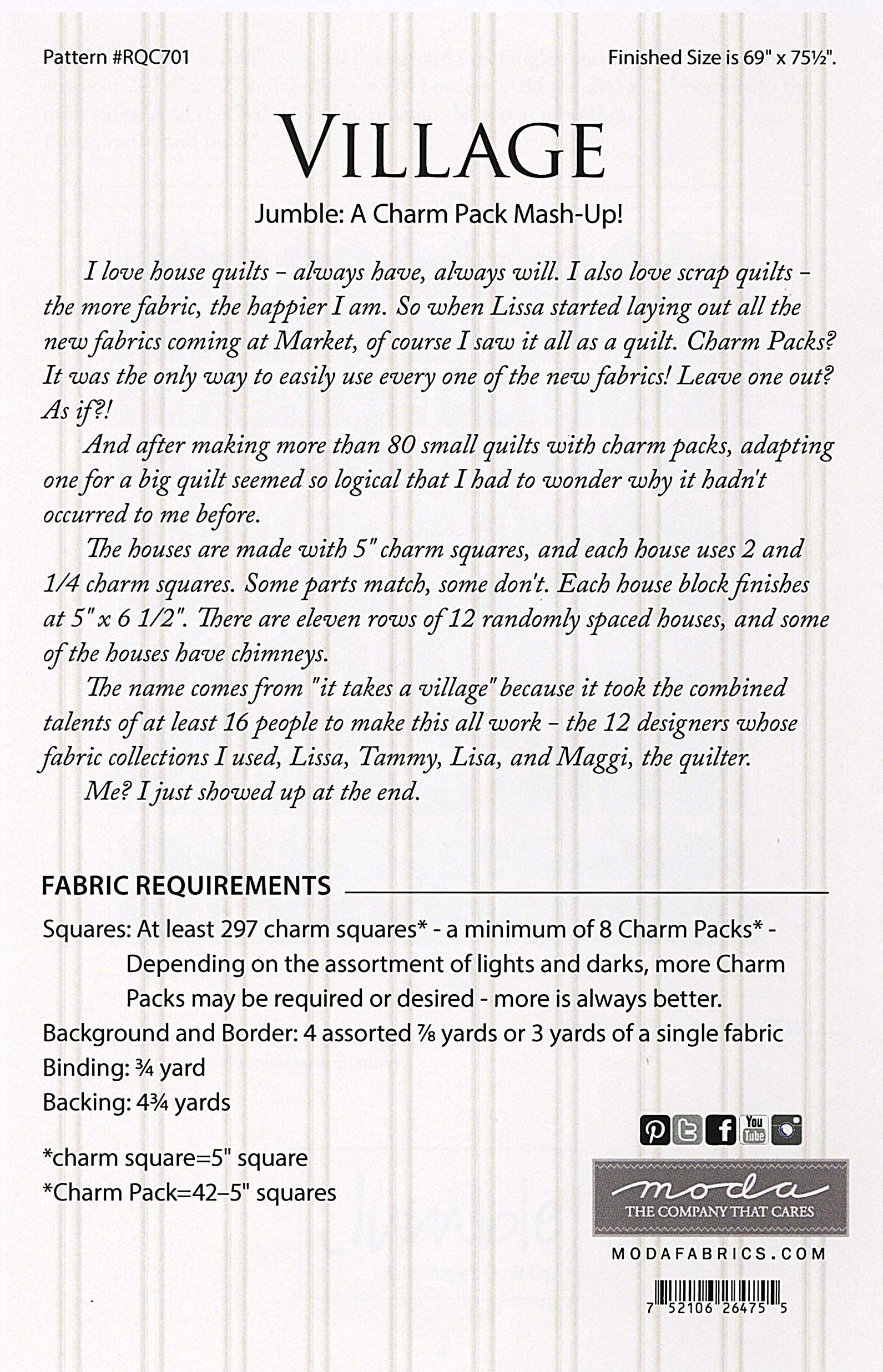 Village Jumble Quilt Pattern by Miss Rosie's Quilt Co - 69