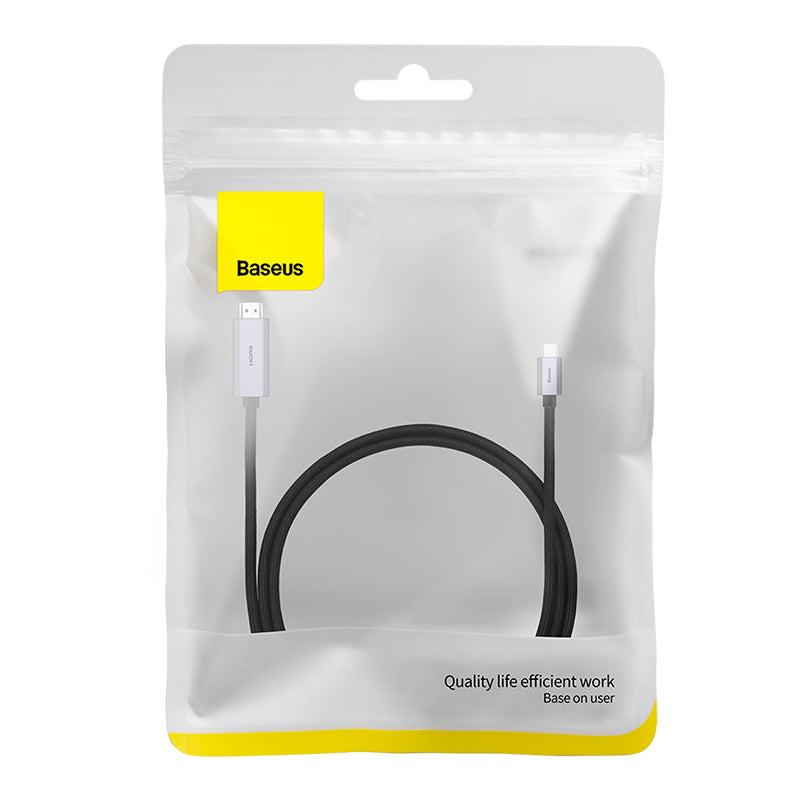 Baseus Ultra Durable 4K 60Hz USB-C to HDMI Cable Adapter 1M/3.3ft - High-Speed Data Transfer for Laptop, TV, Monitor, Gaming & Home Theater Setup