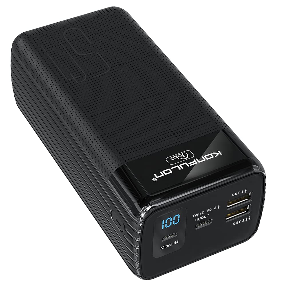 50,000mAh PD Fast Charging Power Bank with 20W USB-C & 22.5W QC 3.0 - Portable Charger for iPhone 13, MacBook, Samsung Galaxy - LCD Display External Battery Pack for Travel, Camping & Emergency Power Backup