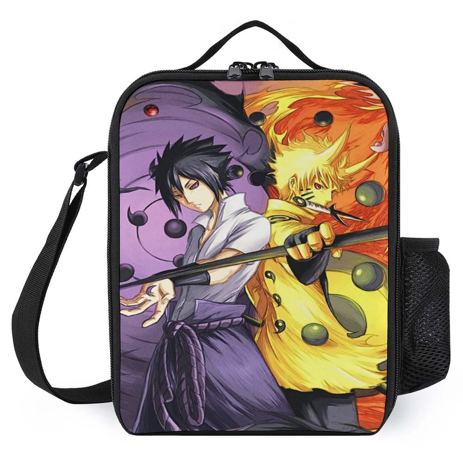 Anime Insulated Lunch Bag with Adjustable Shoulder Strap - Reusable Thermal Lunch Box Tote for Kids, Adults - Perfect for School, Work, Picnic & Travel (25x20x8cm)