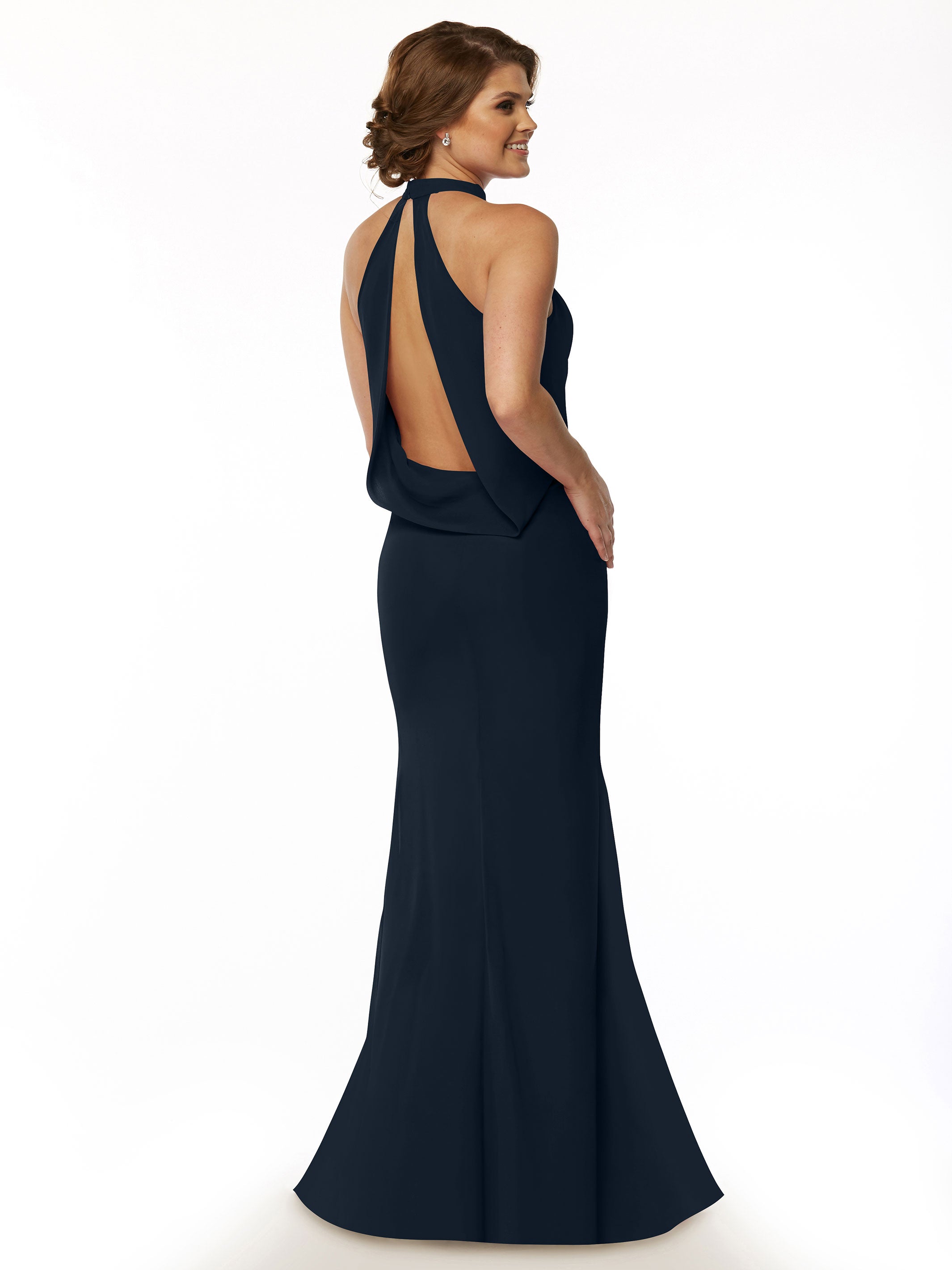 Elegant Mermaid Bridesmaid Dress with Halter Neckline - Perfect for Beach Weddings, Formal Events & Special Occasions