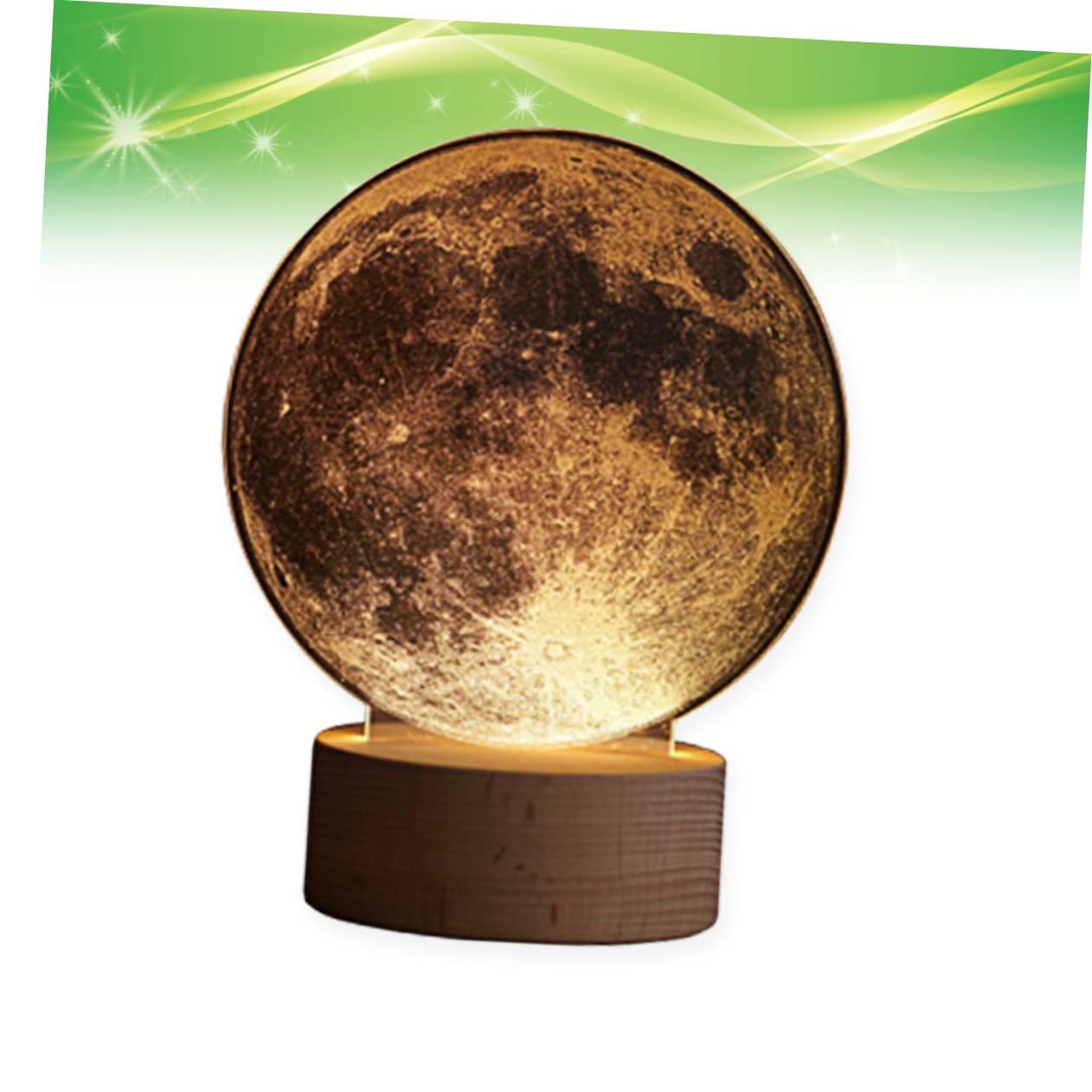 Veemoon Moon Night Light - LED Touch Desk Lamp with USB Cable, Energy Efficient & Eye-Caring for Bedroom, Living Room, Nursery - Perfect for Reading, Relaxation & Nighttime Ambiance