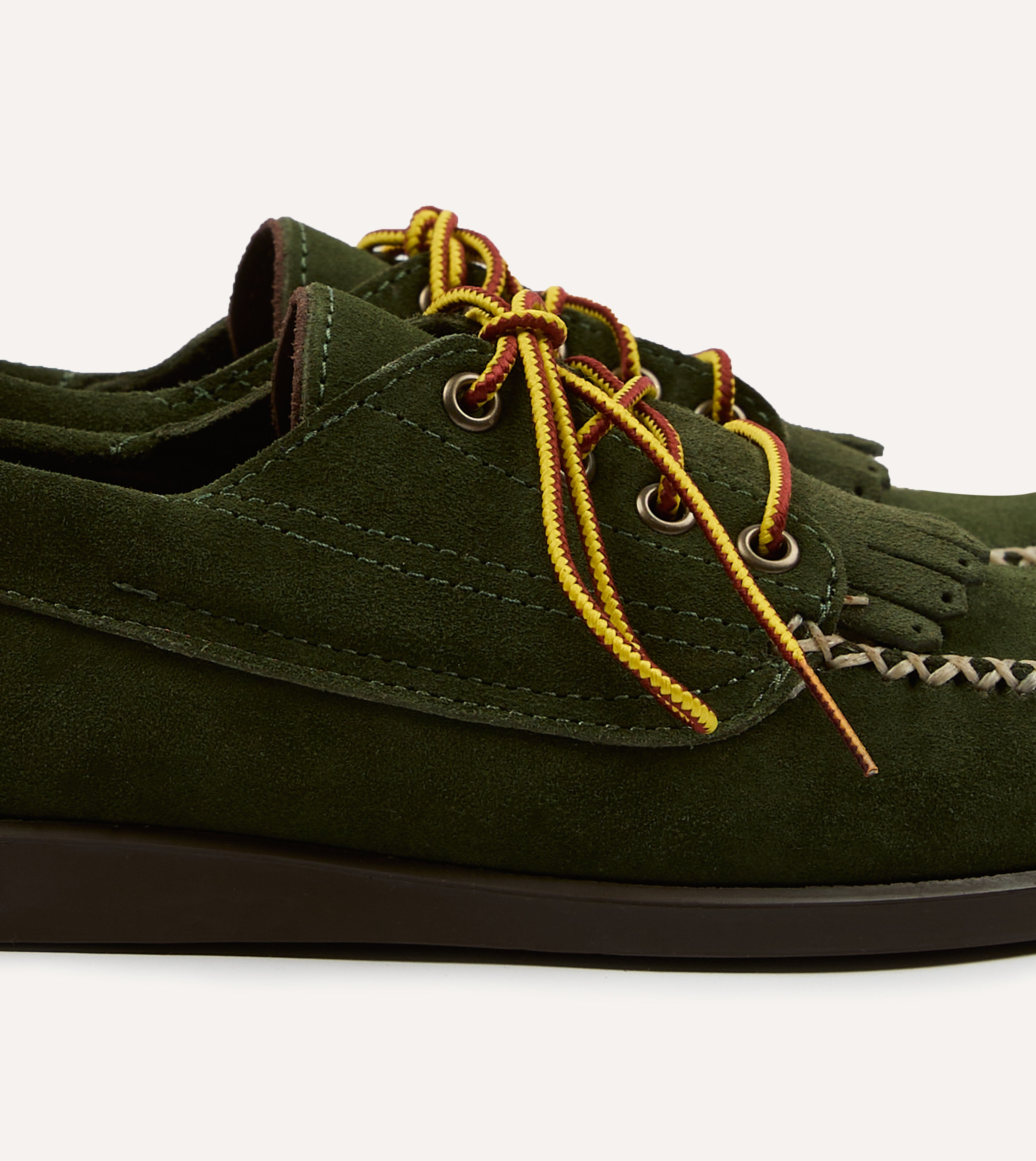 Sebago Campsides Askook Kilt Green Suede Shoes for Men - Waterproof Hiking Boots for Outdoor Adventures & Camping