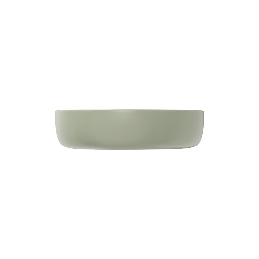 Fienza RB486MG Pebble Small Above Counter Bathroom Sink - Matte Olive Finish for Modern Vanities | Perfect for Powder Rooms, Guest Baths & Small Spaces