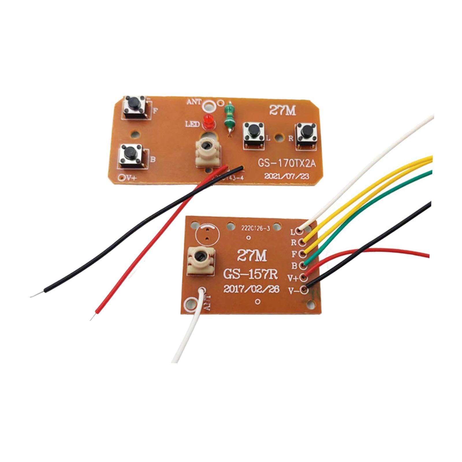 UJEAVETTE® 4 Channel Remote Control Circuit Board for RC Truck, Car, Airplane, Drone DIY - Motor Gear Kit, Receiver, Transmitter Controller - Perfect for RC Toy Repair, Upgrade and DIY Projects
