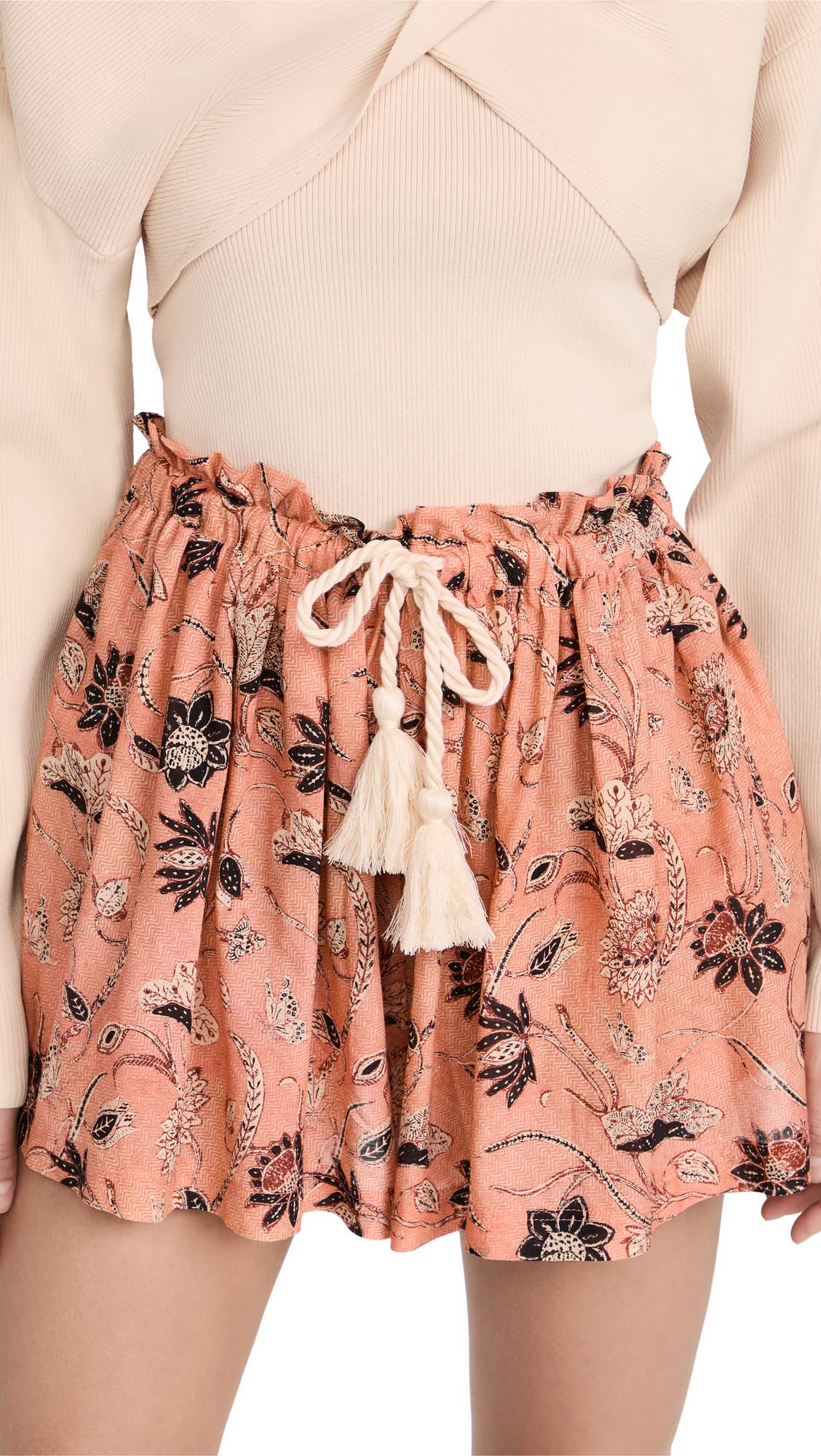 Ulla Johnson Women's Bijou Shorts | High Waist Denim Shorts for Women | Casual Summer Fashion | Perfect for Beach, Travel & Everyday Wear