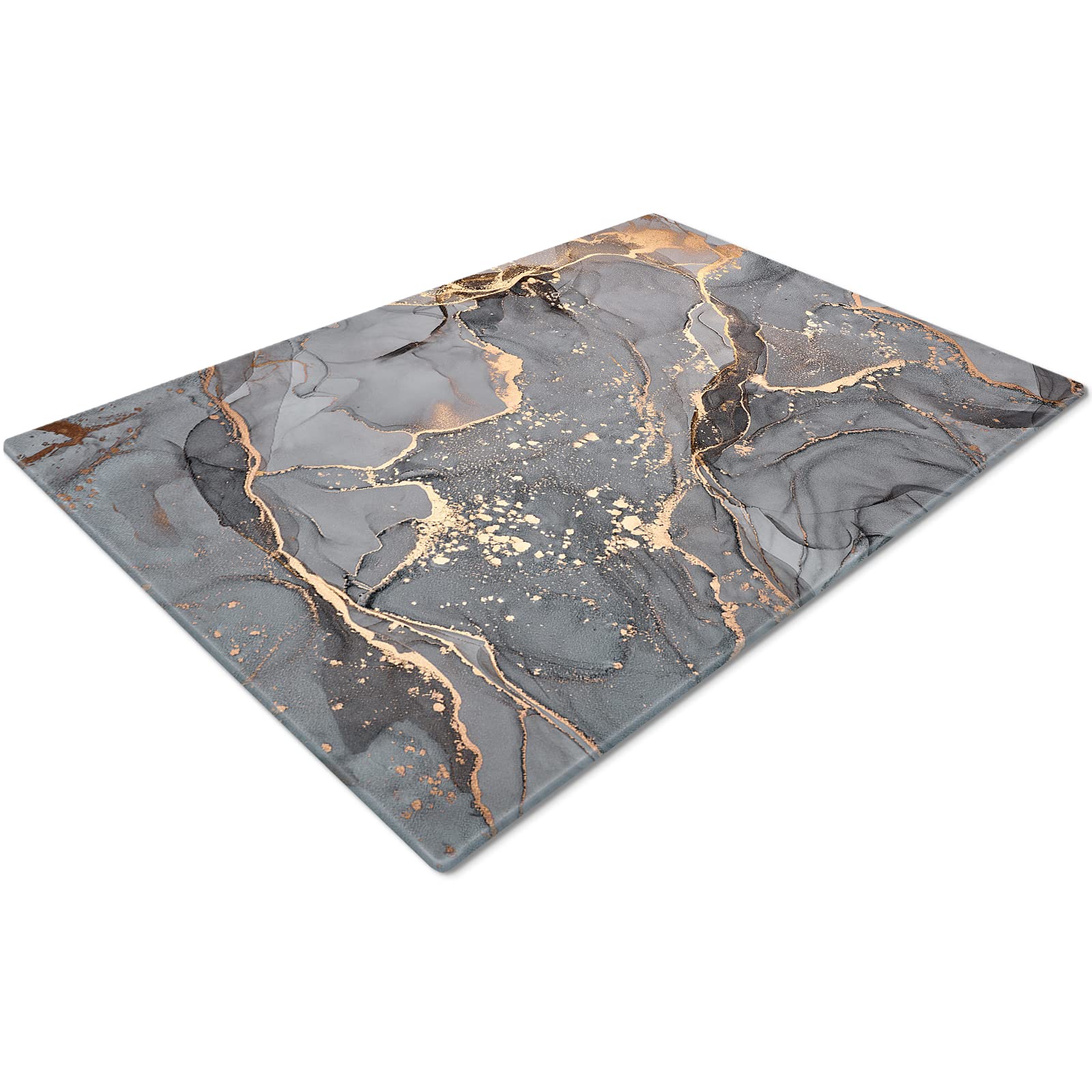 Premium Heat-Resistant Glass Chopping Boards for Catering & Kitchen – Large Over-the-Sink Cutting Board Protector in Grey, Gold & Black | Ideal for Food Prep, Serving & Countertop Protection