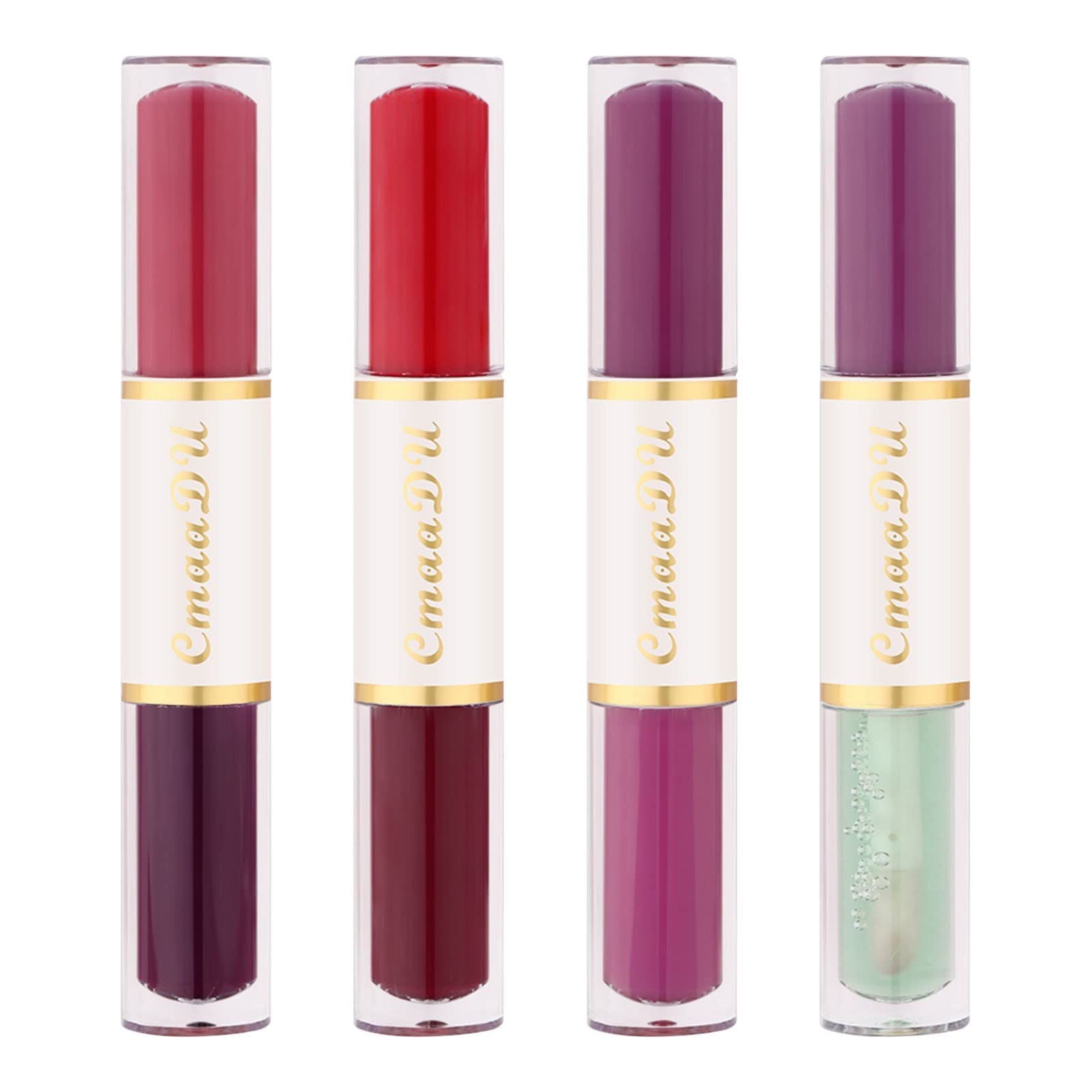 2022 Velvet Lipstick Set - 4 Pack Long Lasting Waterproof Lip Gloss, Non-Stick Cup Formula, 16ml Day & Night Lip Plumper for Party, Date & Everyday Wear