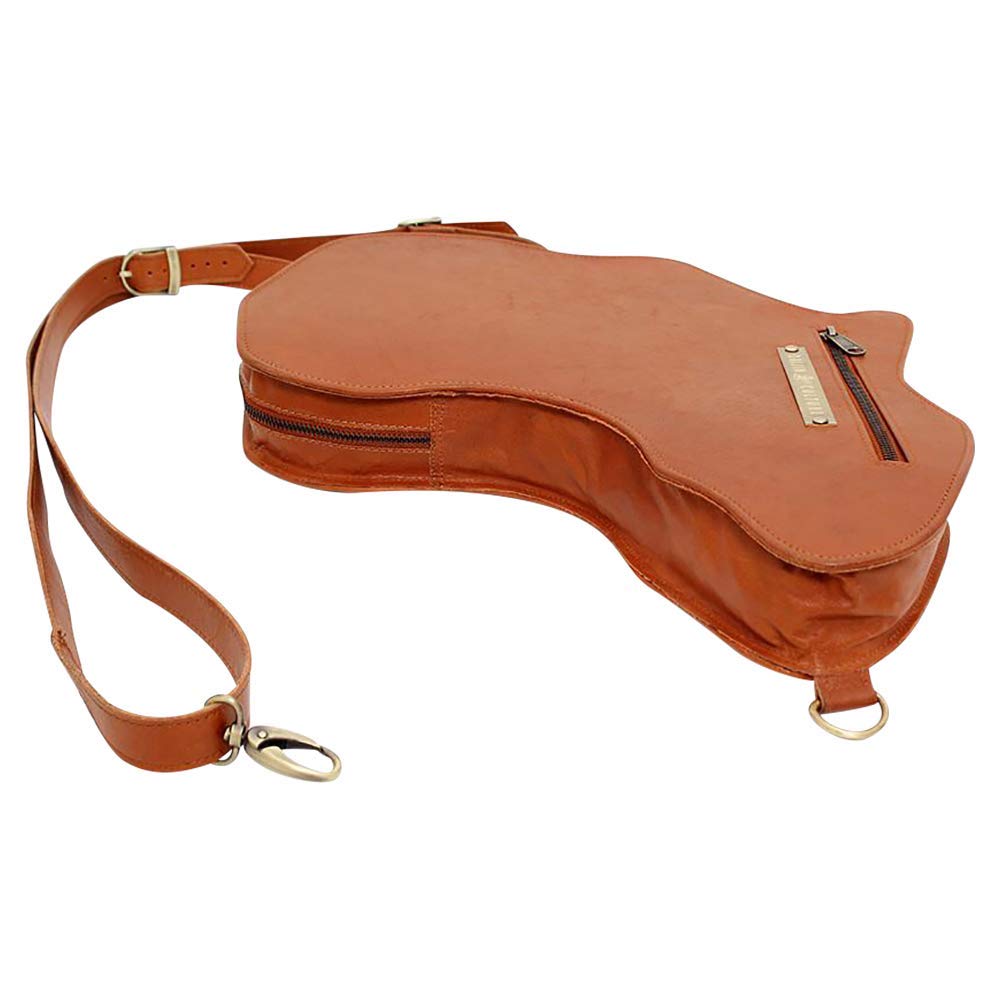 Orijin Culture AFRICA Men's Leather Backpack - Travel Crossbody Bag with Multiple Pockets & Durable Zippers | Brown Medium Size | Perfect for Hiking, Commuting & Adventure Travel