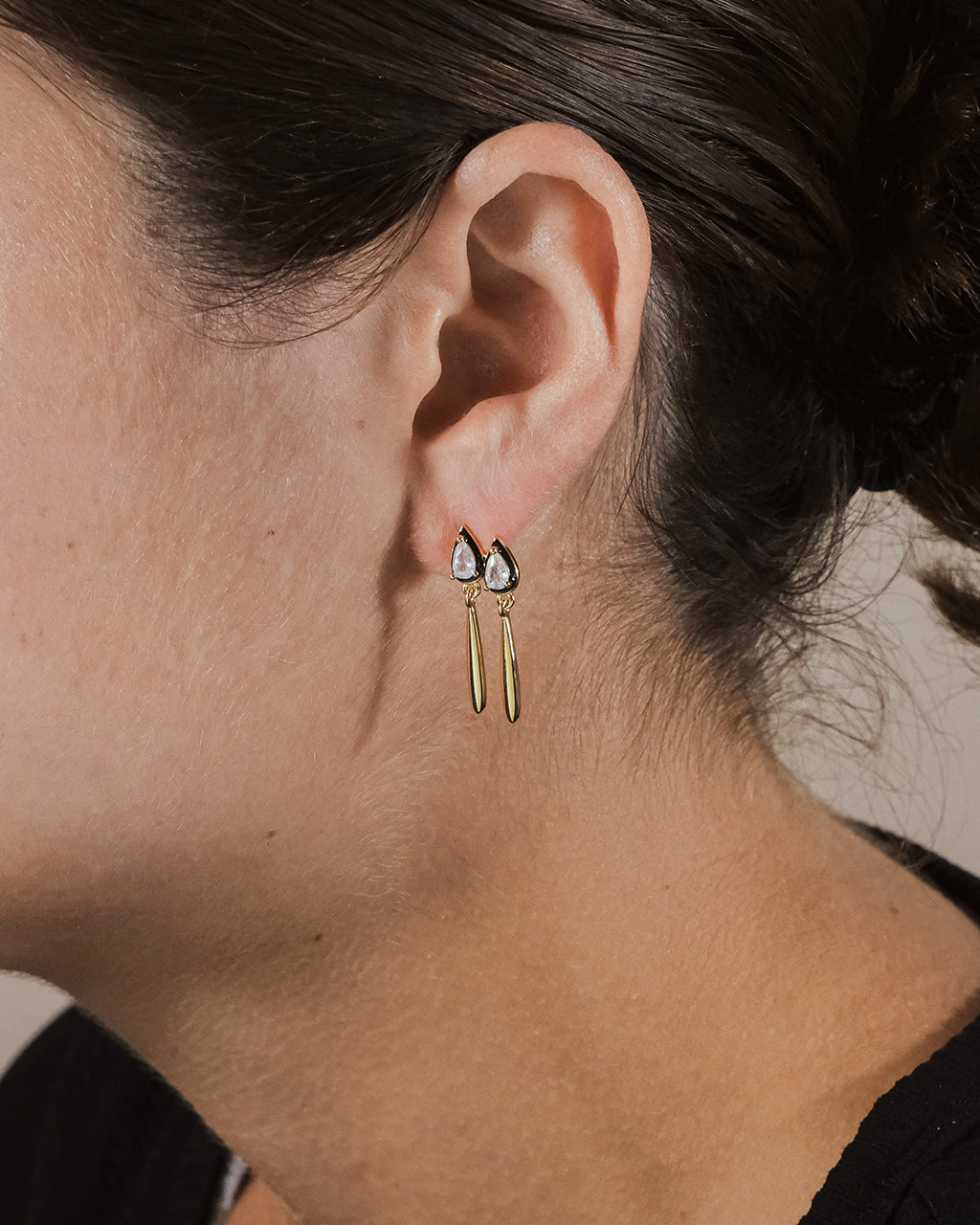 Nyx CZ & Enamel Dangle Earrings for Women - Elegant Bohemian Jewelry for Party, Wedding & Everyday Wear