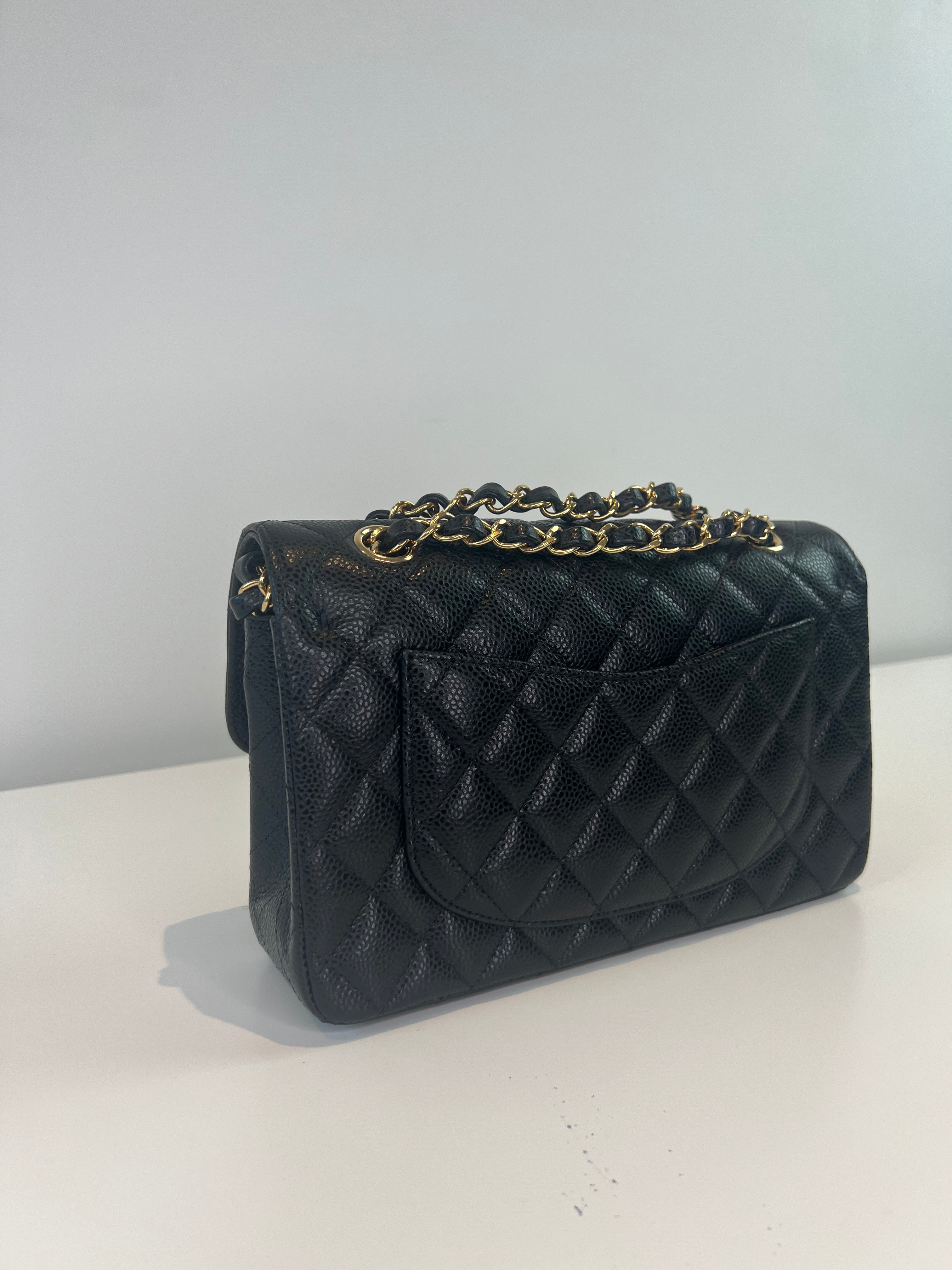 Chanel Classic Flap Medium Black Leather Shoulder Bag - Luxury Designer Handbag for Women | Perfect for Work, Evening Events & Everyday Use