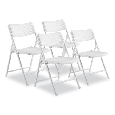 NPS Folding Chairs with Pattern - Heavy Duty 1000 lb Capacity - Set of 4 - Perfect for Outdoor Events, Picnics, and Home Use