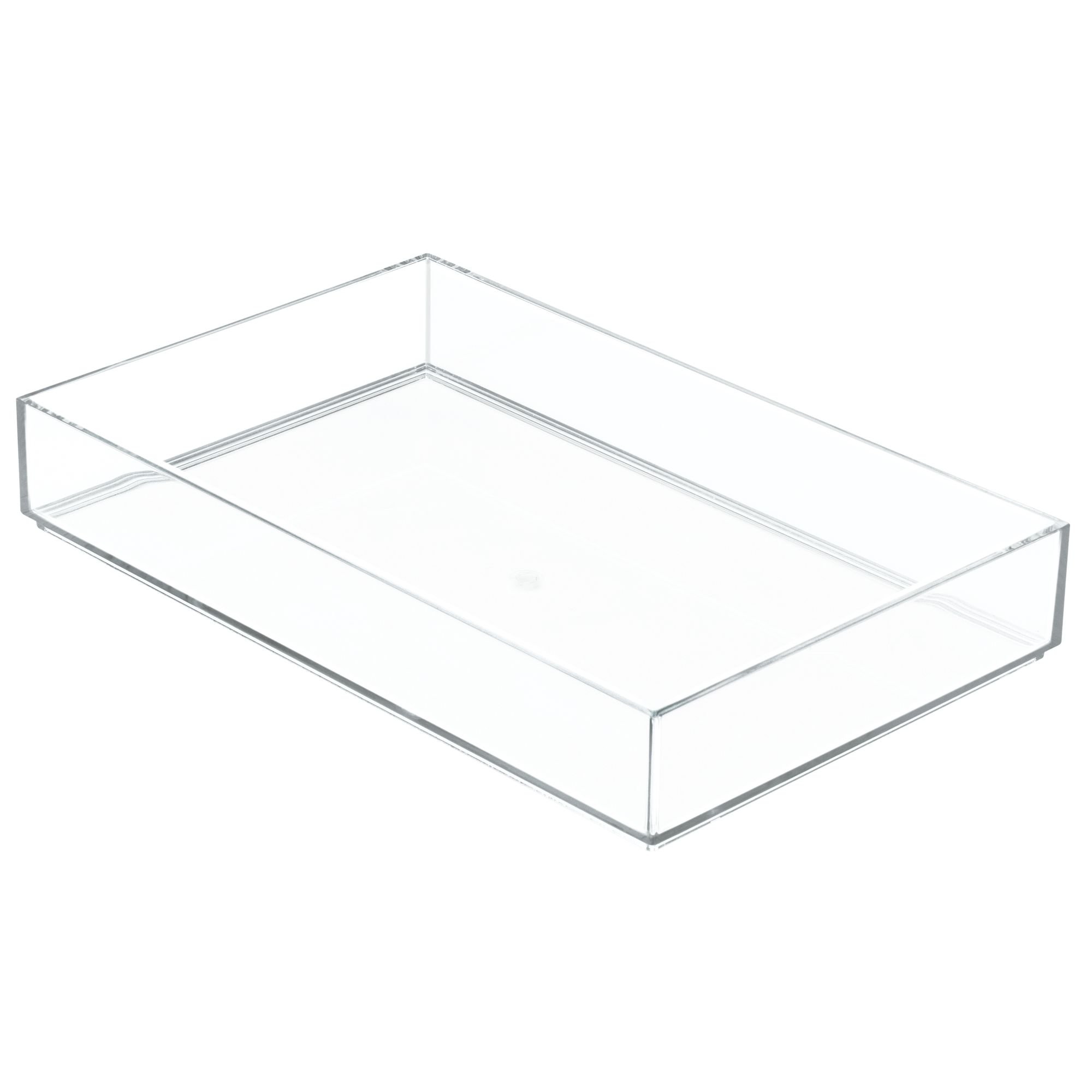 iDesign Clarity Plastic Drawer Organizer - Clear Storage Container for Vanity, Bathroom & Kitchen (8
