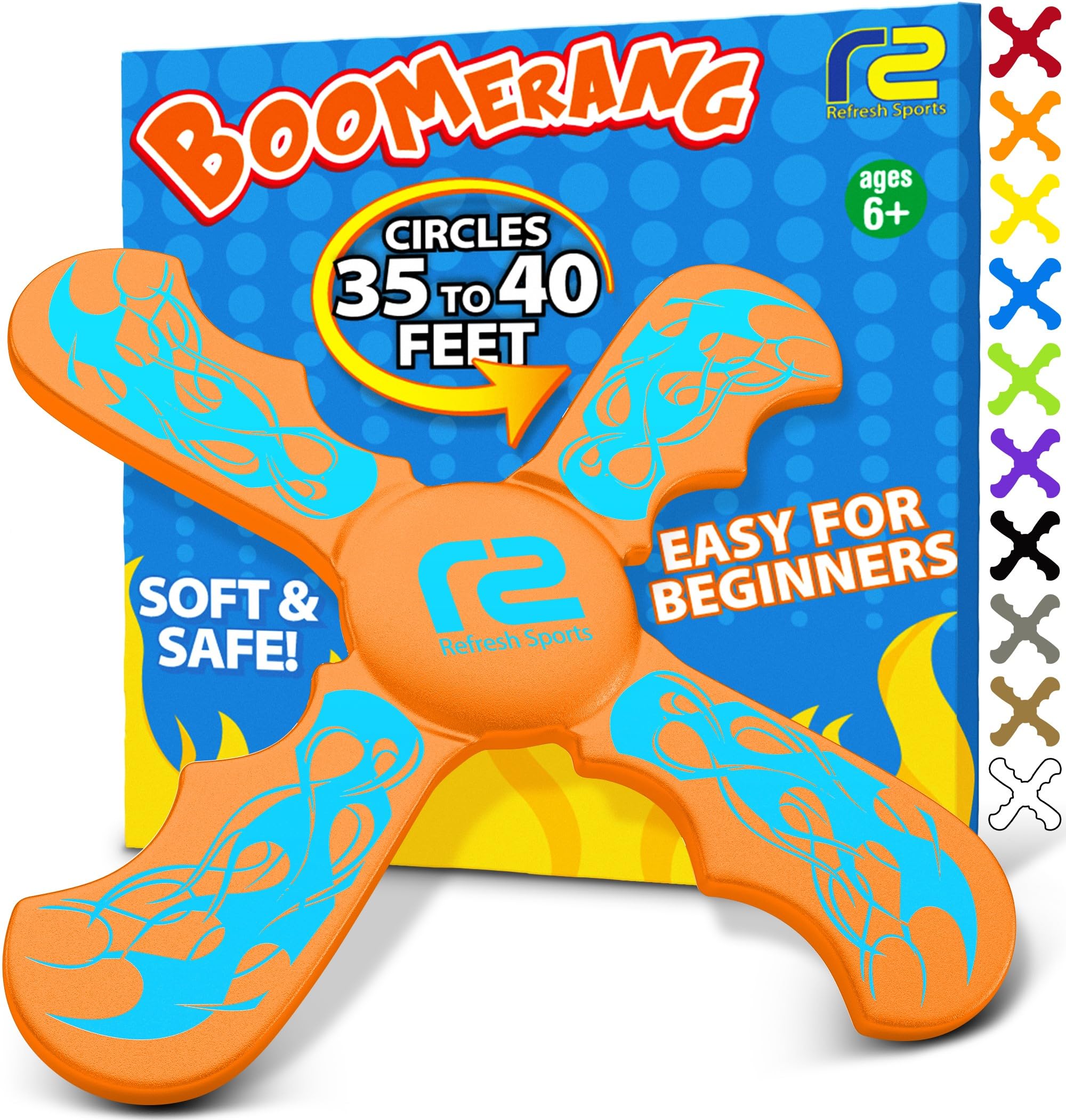 Best Boomerang for Kids - Fun Outdoor Toy for Boys & Girls of All Ages - Perfect Easter Basket Stuffers & Birthday Party Favors - Great Gift Idea for Children - Ideal for Backyard Play, Park Adventures & Family Fun