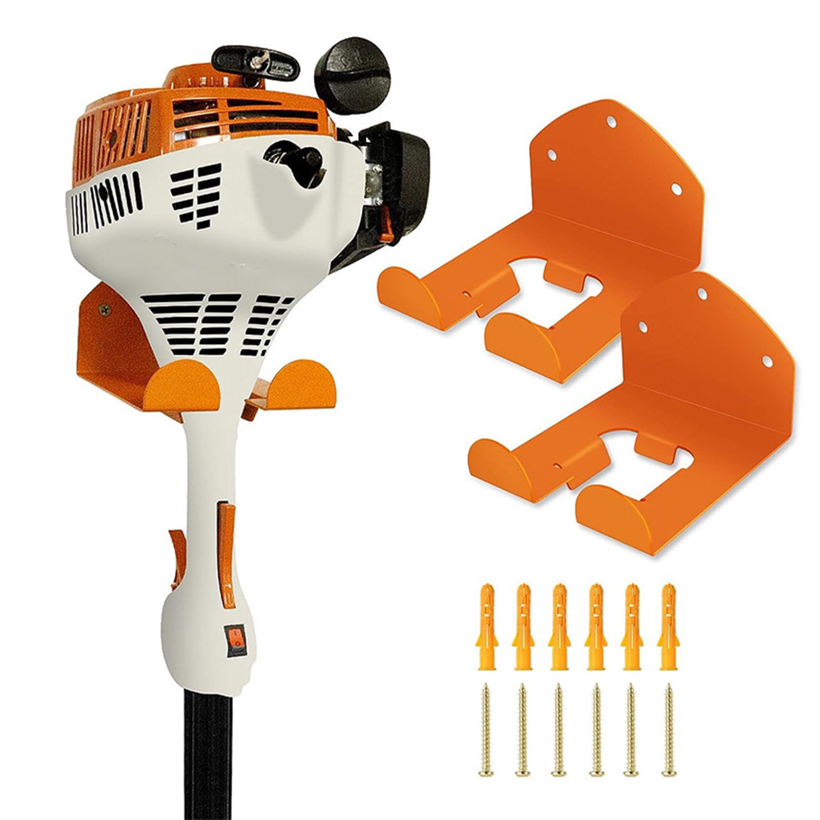 MLWSKERTY 2-Pack Heavy Duty Garage Storage Hooks - Wall Mounted Utility Hooks for Organizing Garden Tools, Power Tools & Equipment - Perfect for Shed, Workshop & Garage Organization