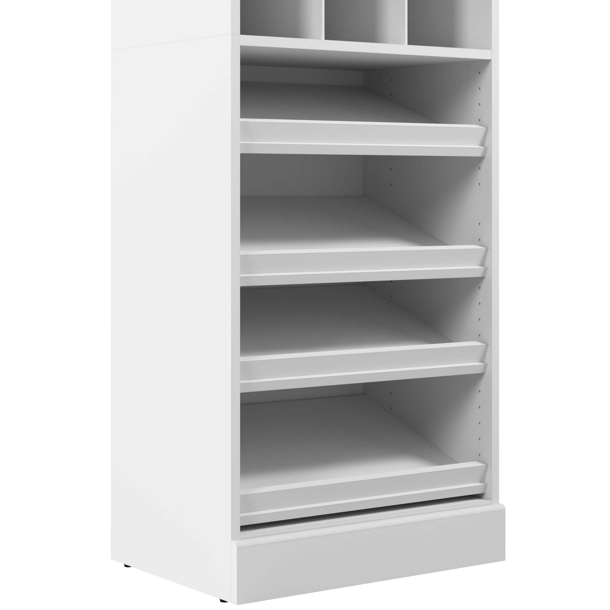 Bestar 25-inch White Closet Organizer - Versatile Wardrobe Storage for Bedroom, Mudroom, Entryway & Kitchen Pantry - Perfect for Small Space Organization & Home Decluttering